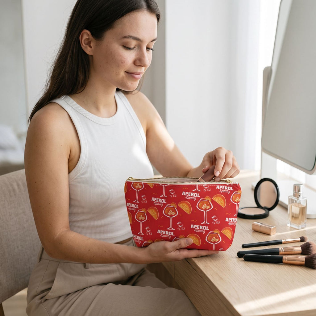 Aperol Spritz Accessory Pouch — Red Aperol Inspired Design