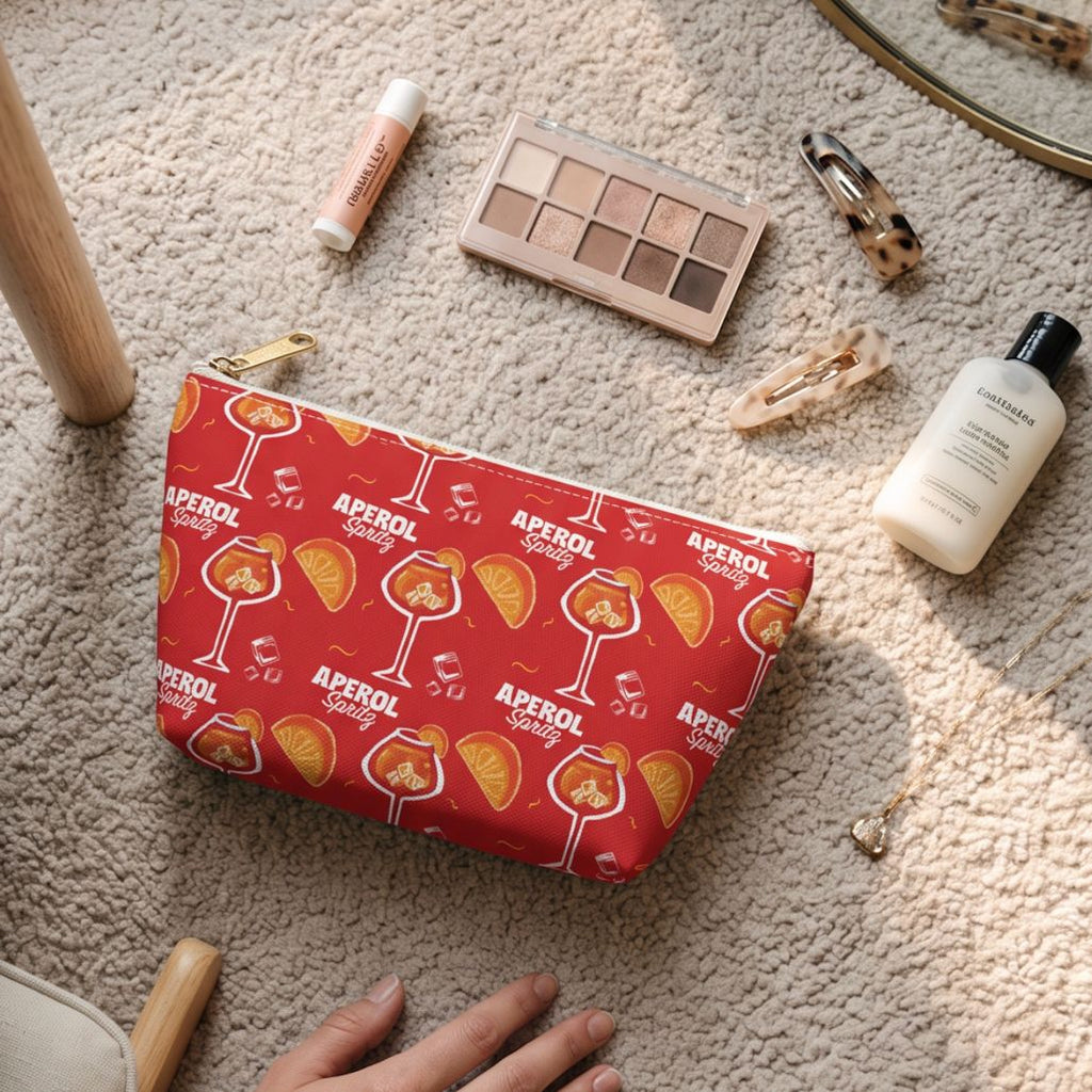Aperol Spritz Accessory Pouch — Red Aperol Inspired Design