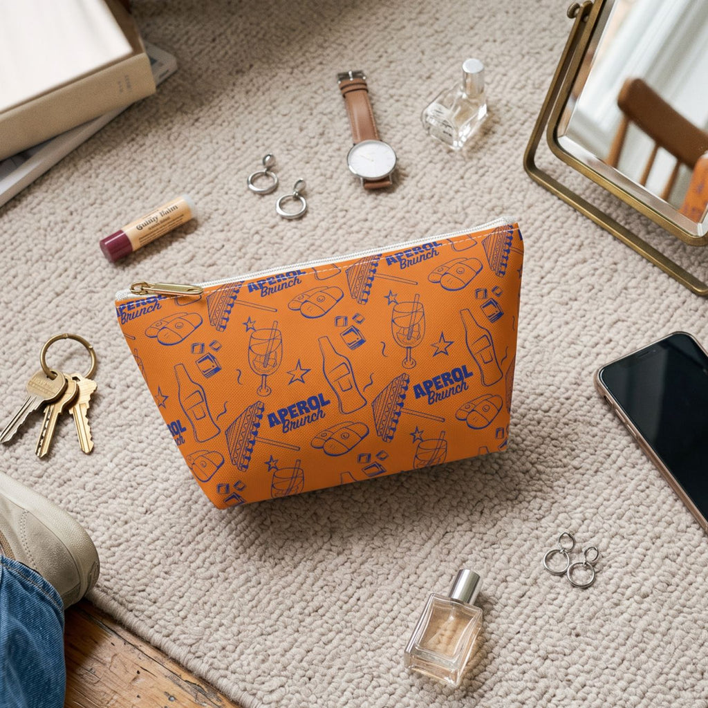 Aperol Brunch Accessory Pouch — Orange Aperol Inspired Design