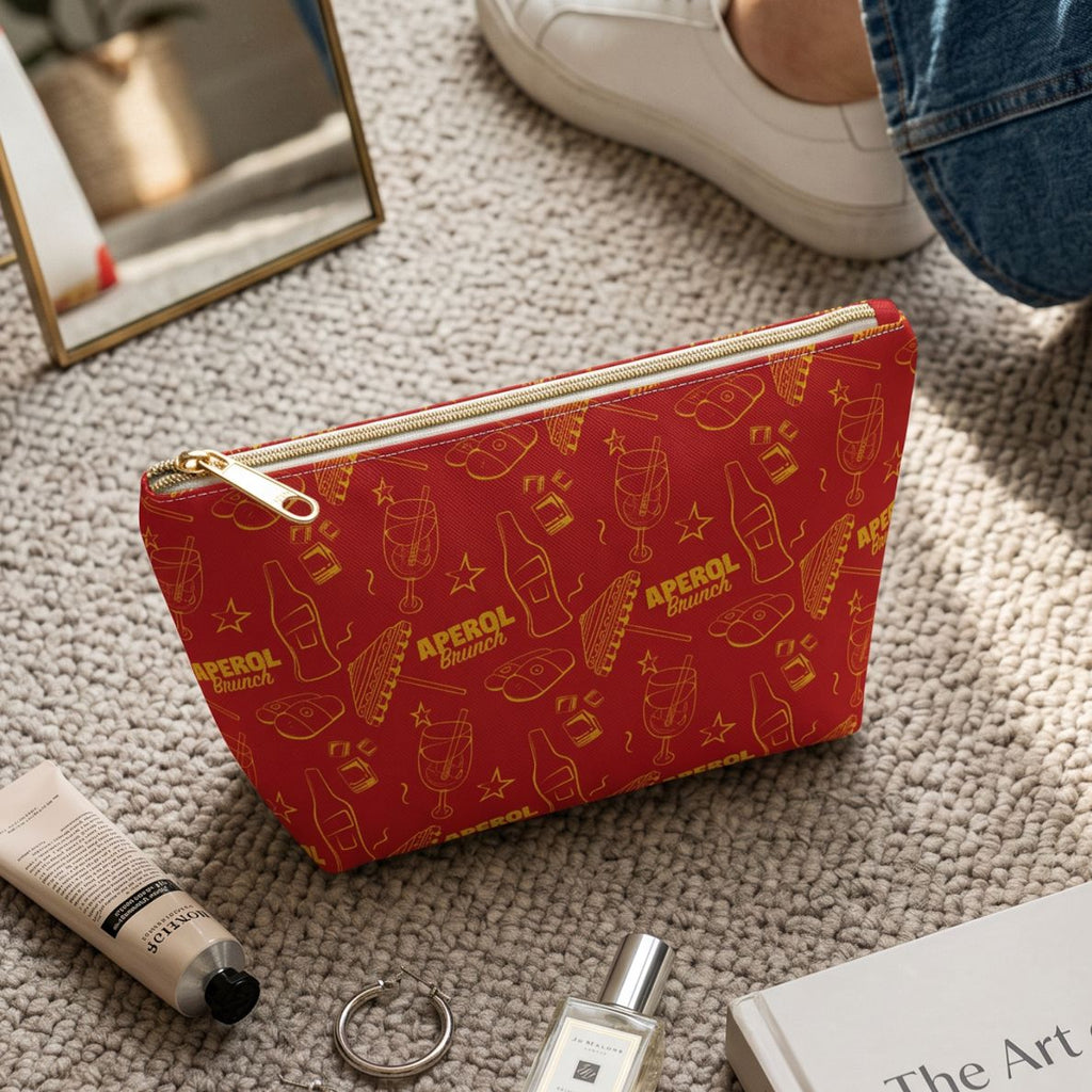 Aperol Brunch Accessory Pouch — Red Aperol Inspired Design