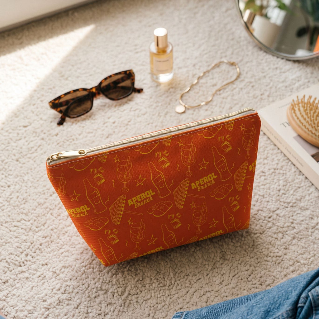 Aperol Brunch Accessory Pouch — Orange Aperol Inspired Design
