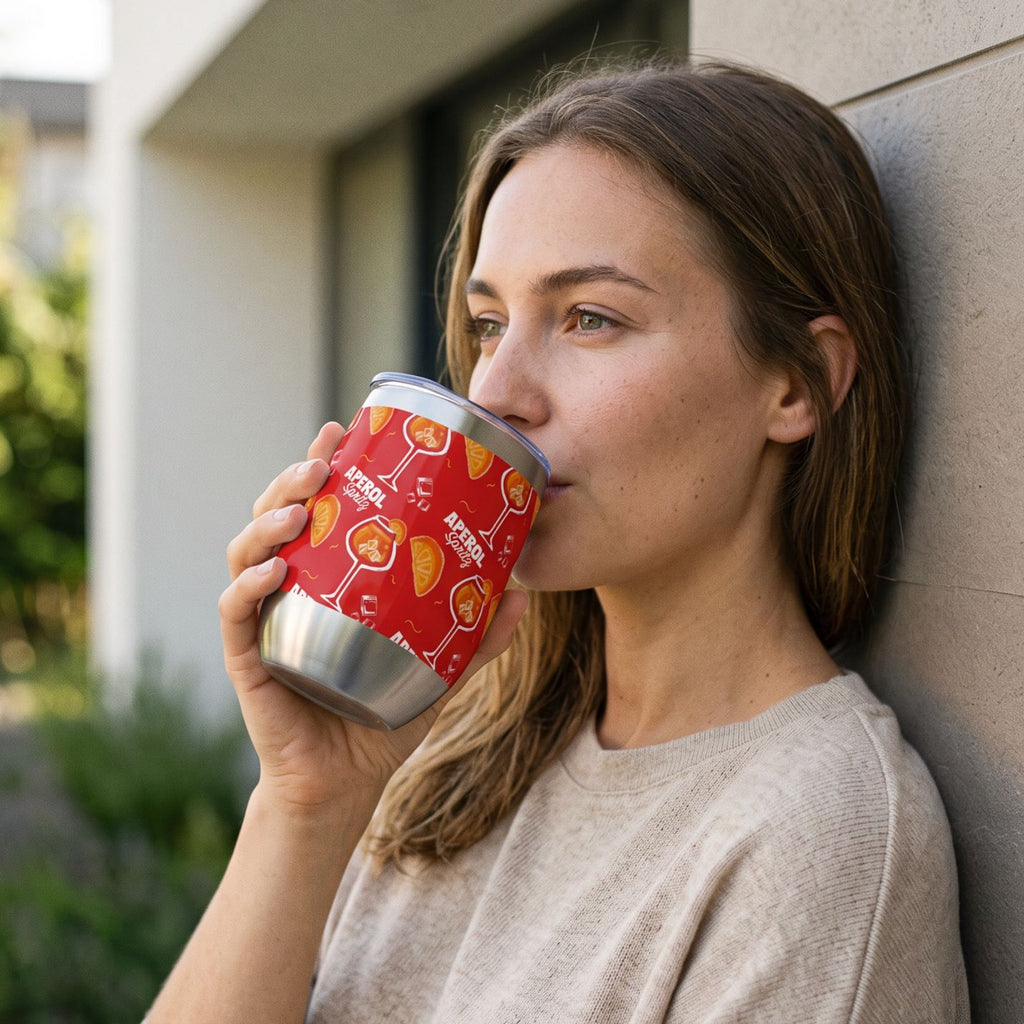 Aperol Spritz Wine Tumbler — Red Aperol Inspired Design