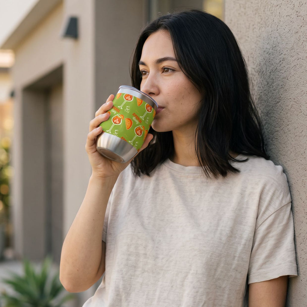 Aperol Spritz Wine Tumbler — Green Aperol Inspired Design