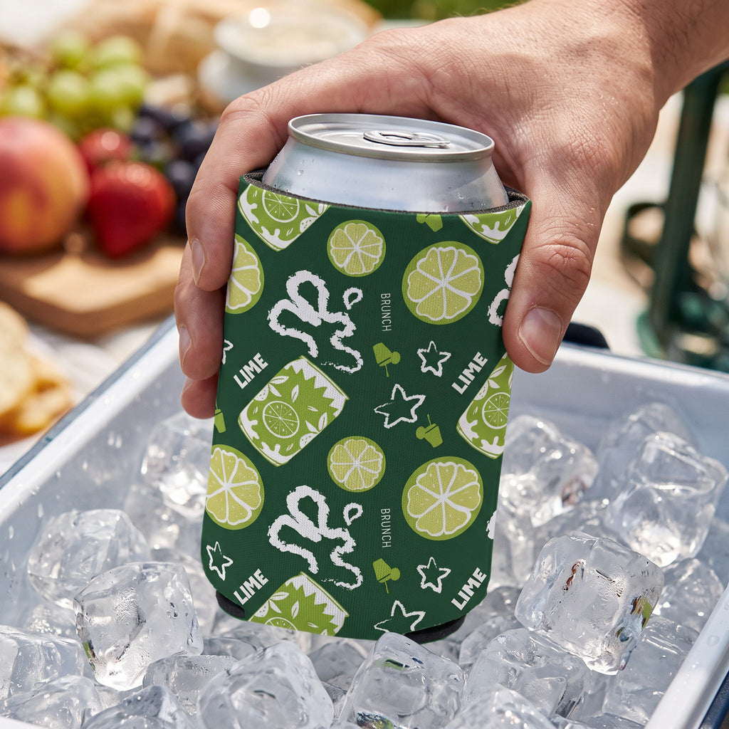 Lime Brunch Fruit Can Cooler - Green Aperol Inspired Design