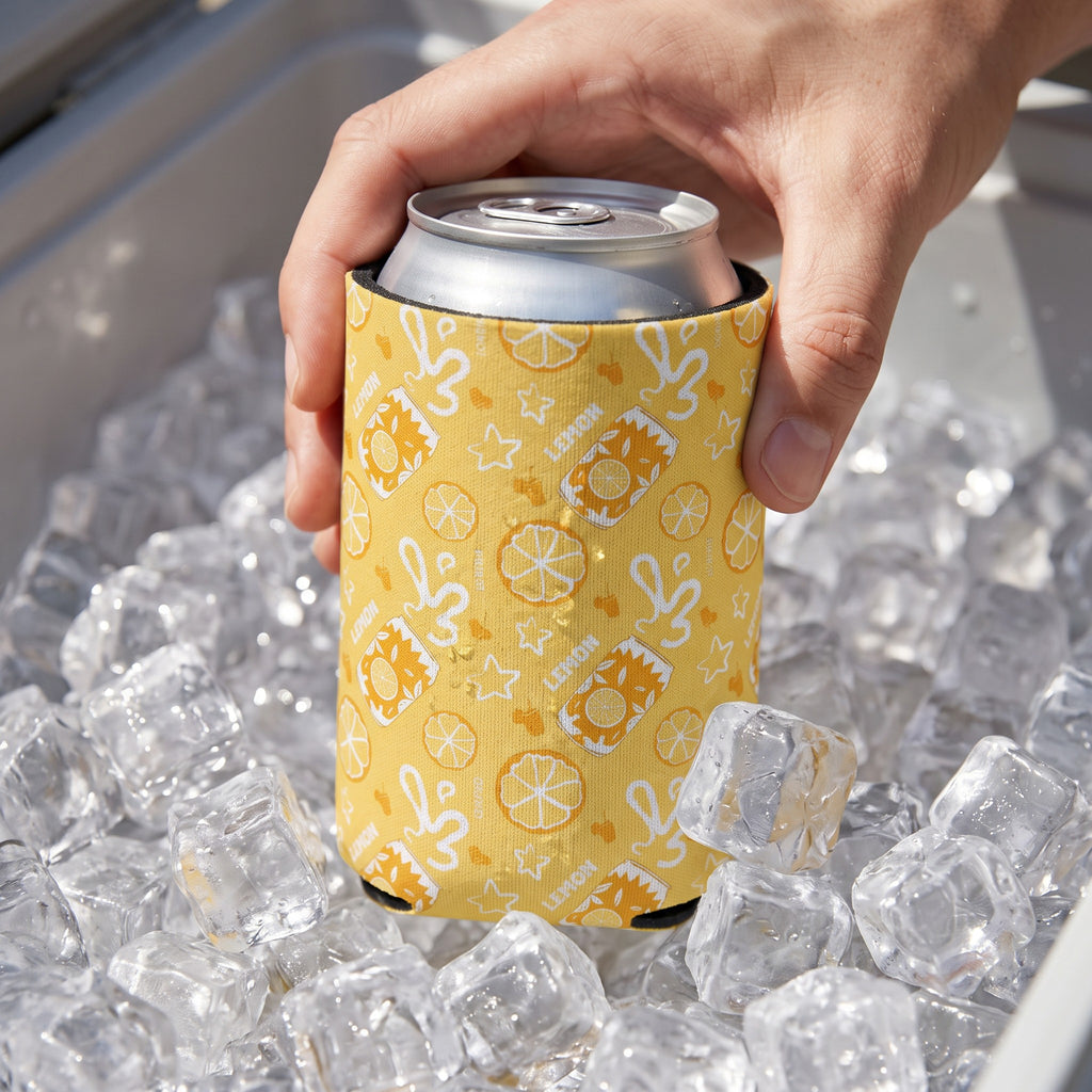 Lemon Brunch Fruit Can Cooler — Yellow Aperol Inspired Design