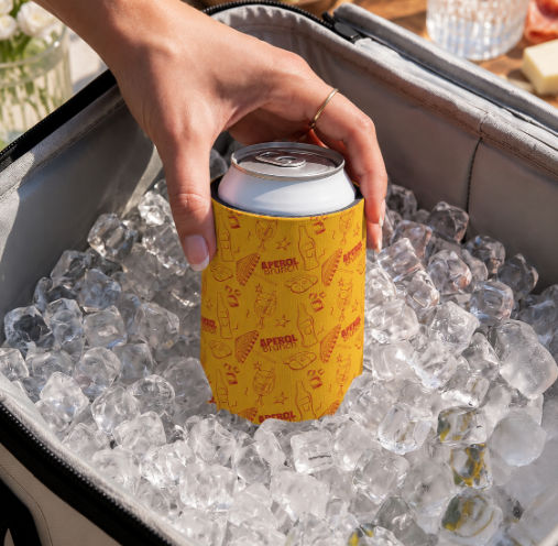 Aperol Brunch Can Cooler – Yellow Aperol Inspired Design