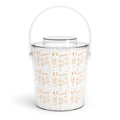 Cin Cin Ice Bucket with Tongs — White Brunch Collection Inspired Design