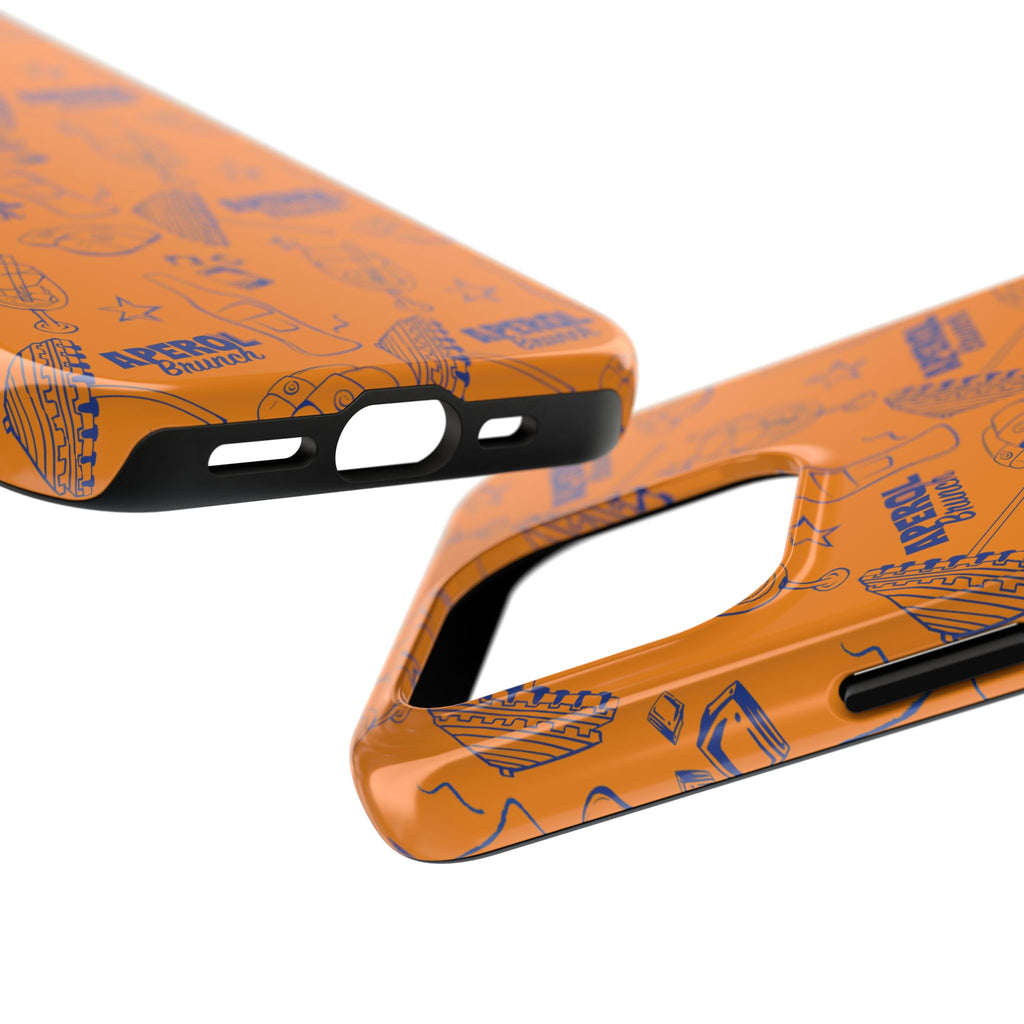 Aperol Brunch Collection Tough Phone Case — Orange and Blue Aperol Inspired Design