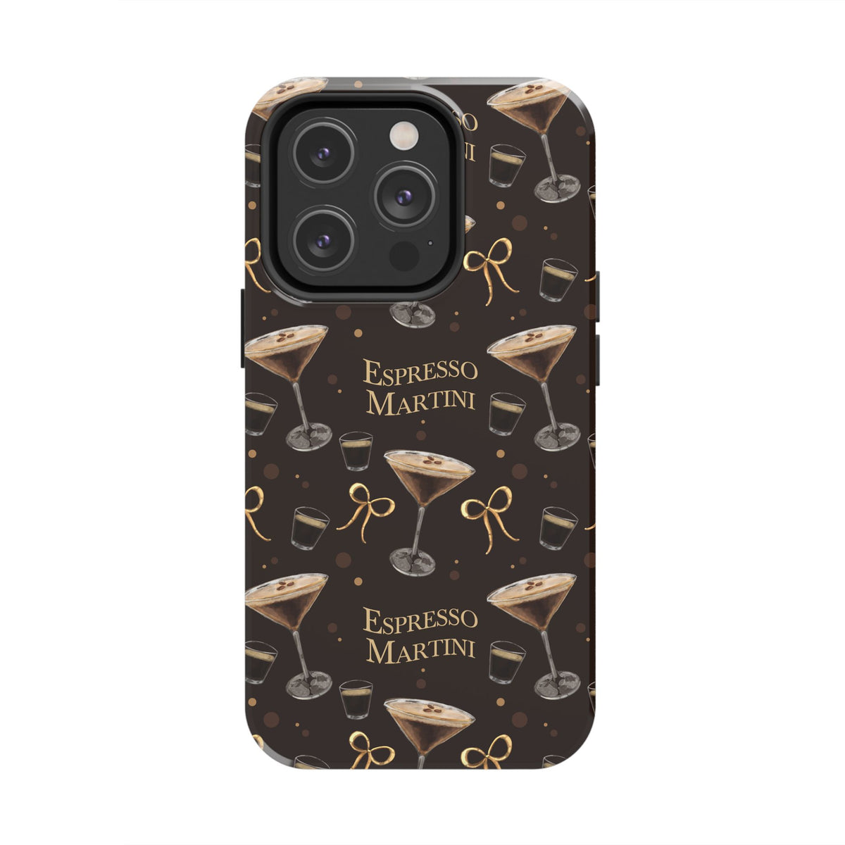 Espresso Martini Tough Phone Case — Dark Brown Espresso Collection Inspired Design