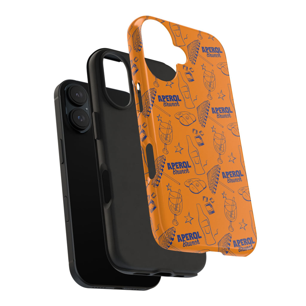 Aperol Brunch Collection Tough Phone Case — Orange and Blue Aperol Inspired Design