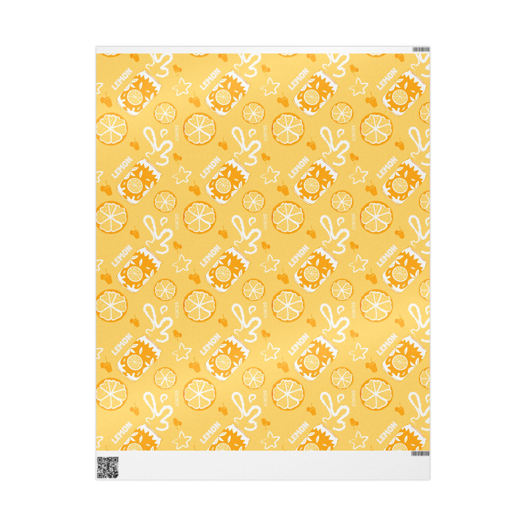 Lemon Fruit Brunch Peel Wrapping Paper Roll — Lemon Brunch Collection Inspired Design