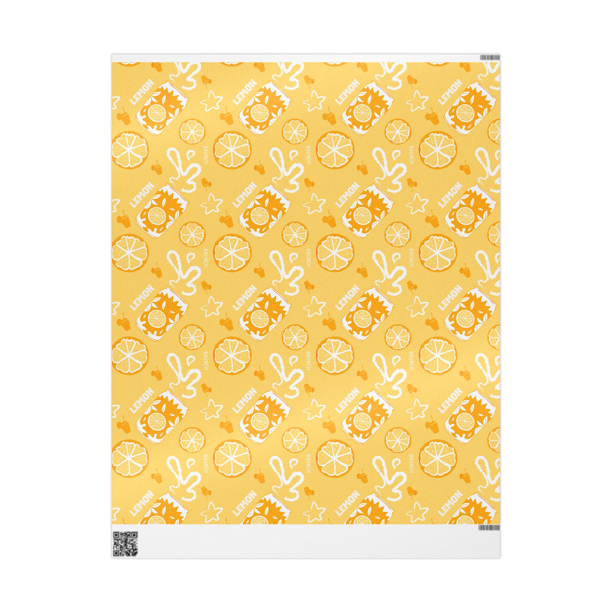 Lemon Fruit Brunch Peel Wrapping Paper Roll — Lemon Brunch Collection Inspired Design