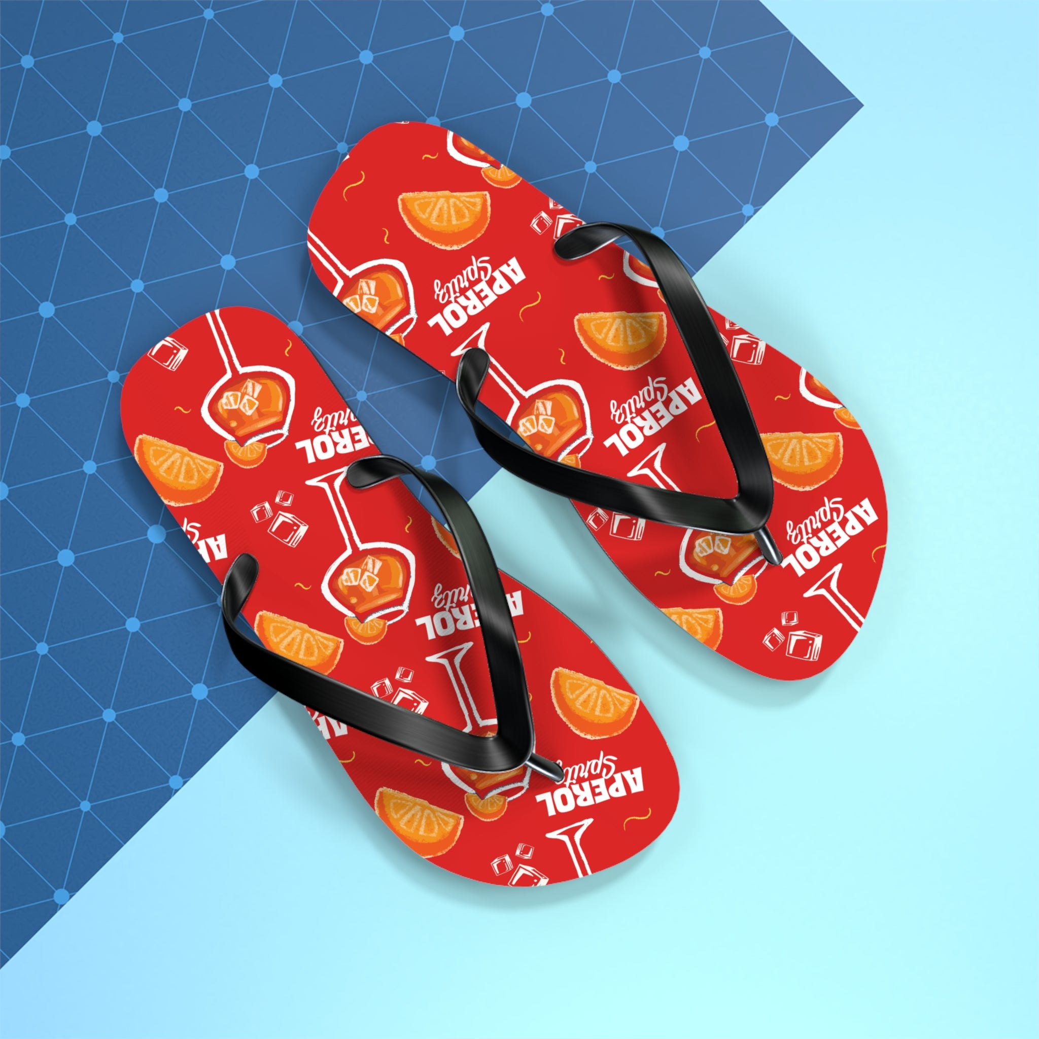 Aperol Spritz Flip Flops – Aperol Red Collection Inspired Design