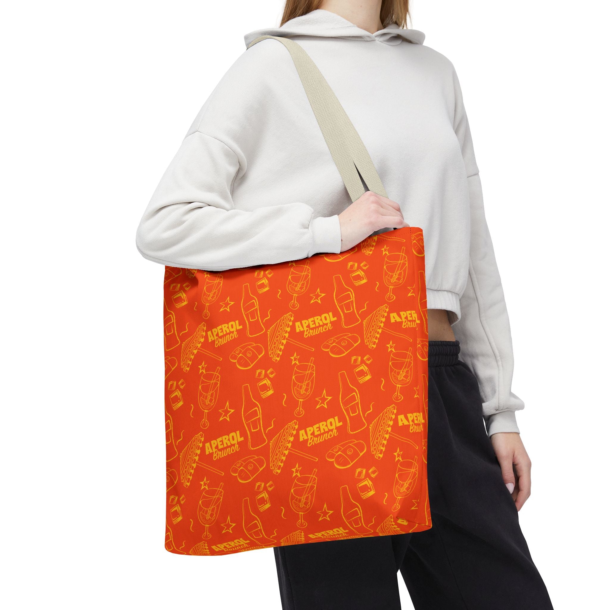 Aperol Brunch Tote Bag — Orange and Yellow Brunch Collection Inspired Design