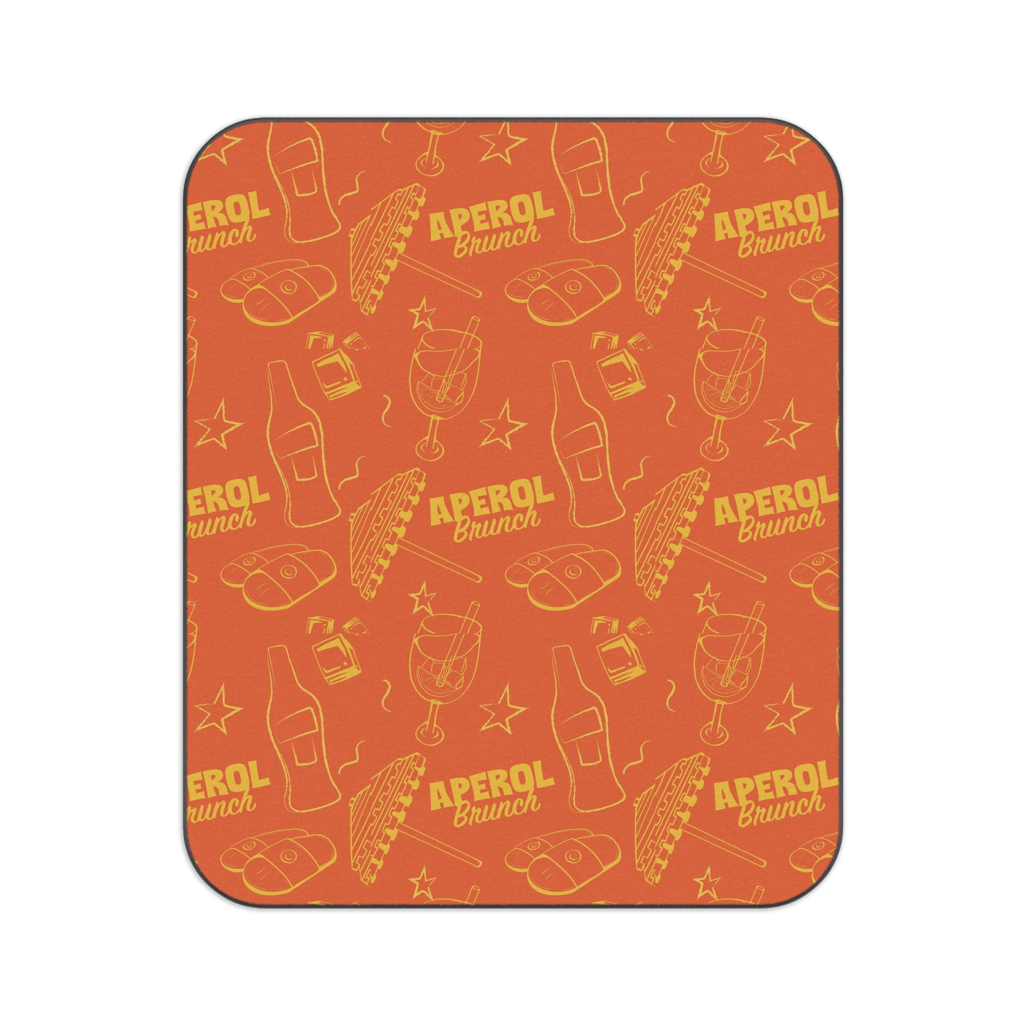 Aperol Brunch Picnic Blanket — Orange Aperol Inspired Design