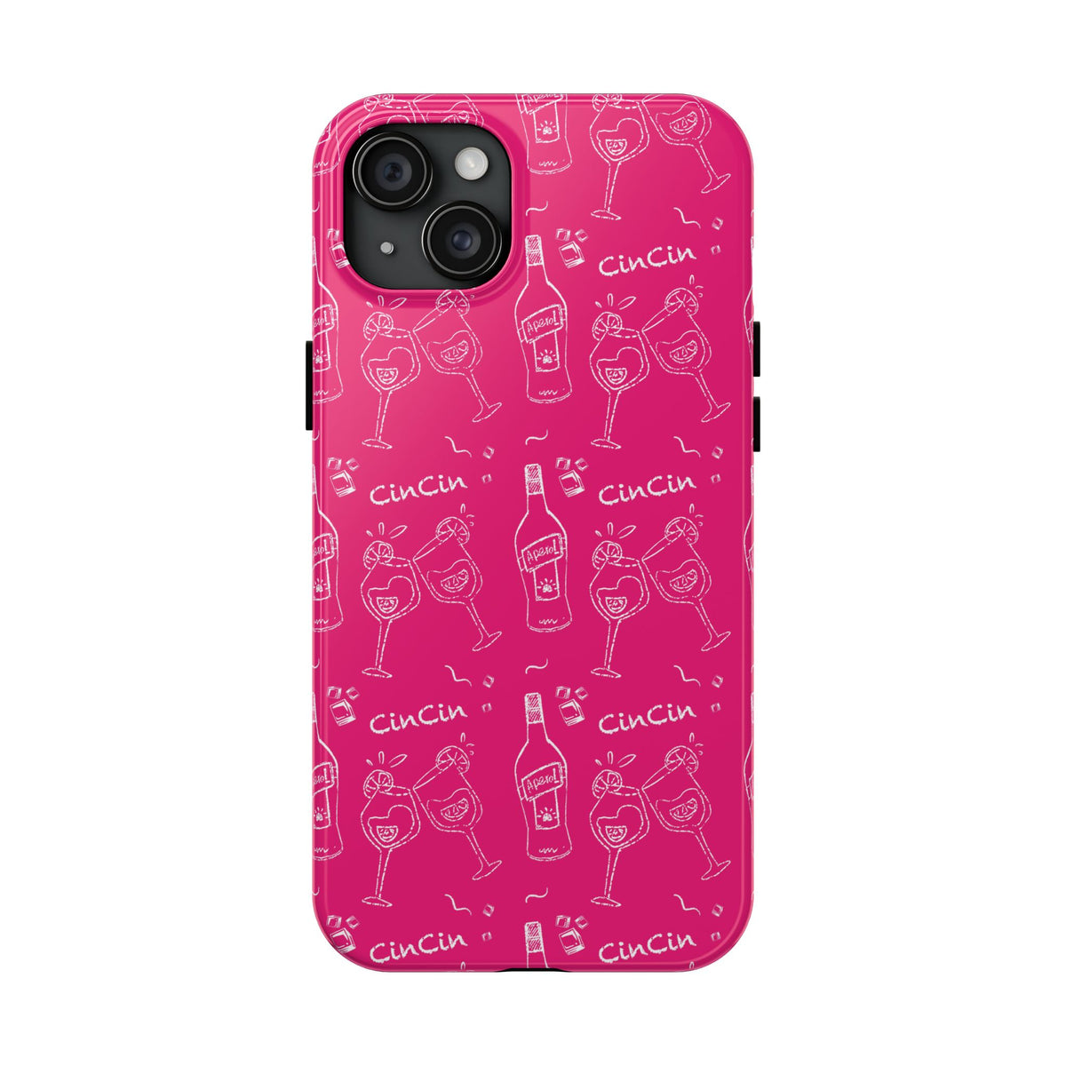 Cin Cin Spritz Tough Phone Case — Magenta Citrus Cocktail Pattern