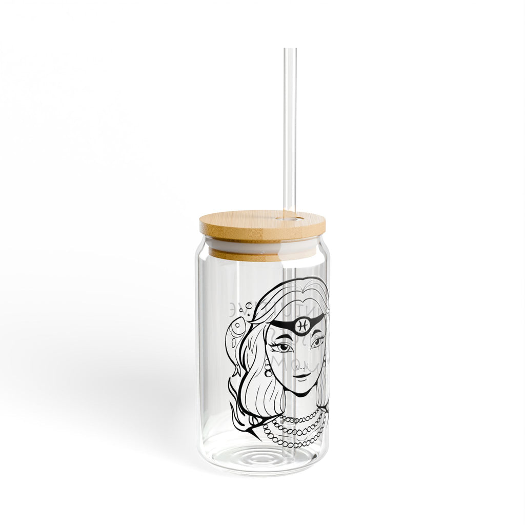 Pisces Mom Gift – 16oz Zodiac Sipper Glass for Mom | Astrology Glass Cup