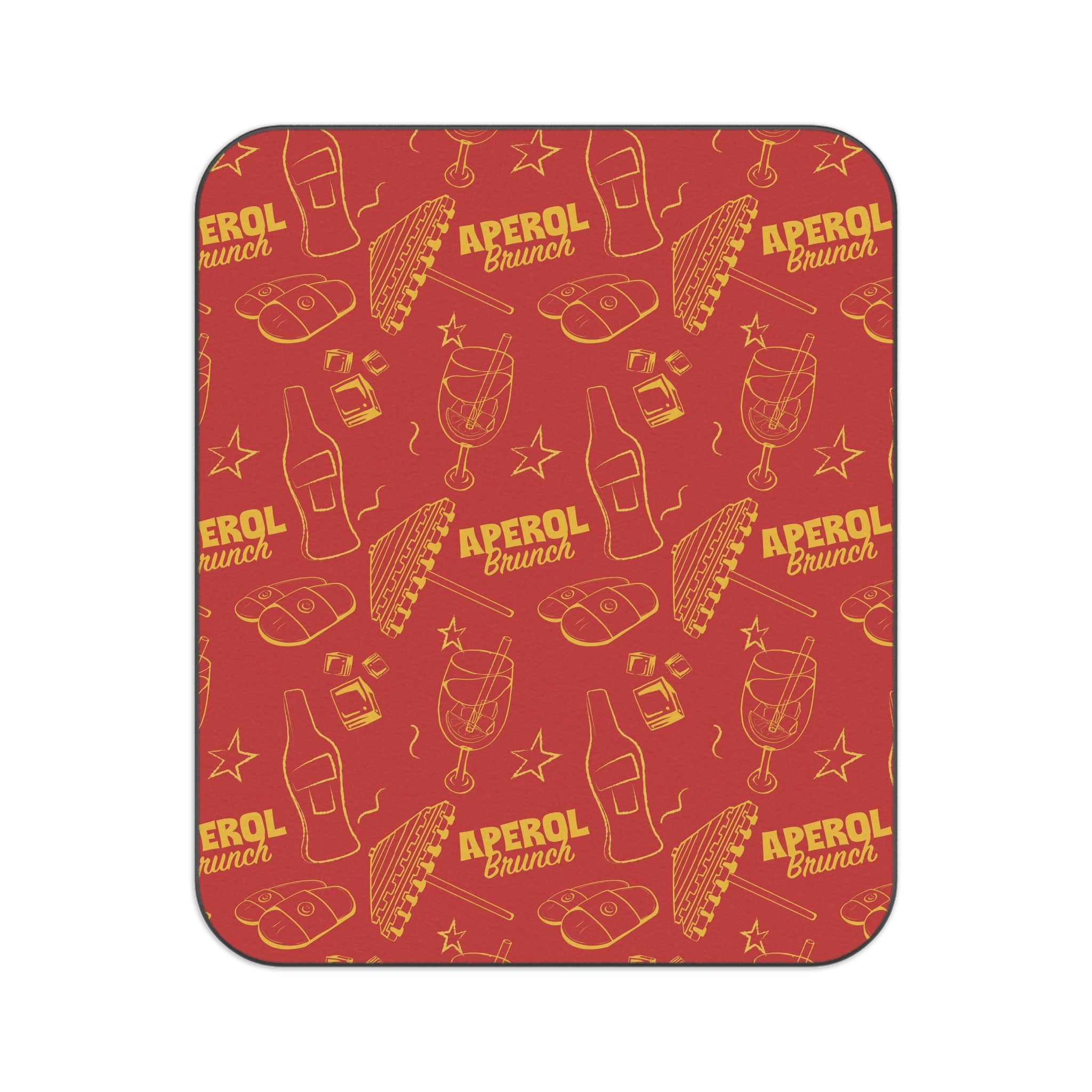 Aperol Brunch Picnic Blanket — Red Aperol Inspired Design