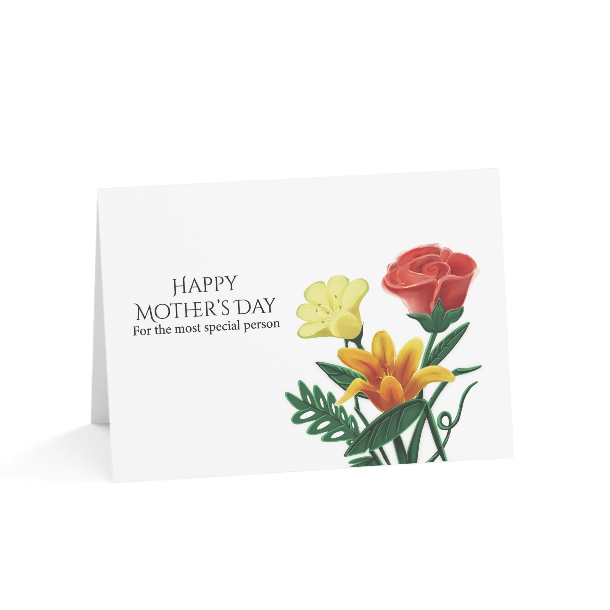 Mother’s Day Greeting Card for Mom – Floral Bouquet Card | Vintage Botanical Design