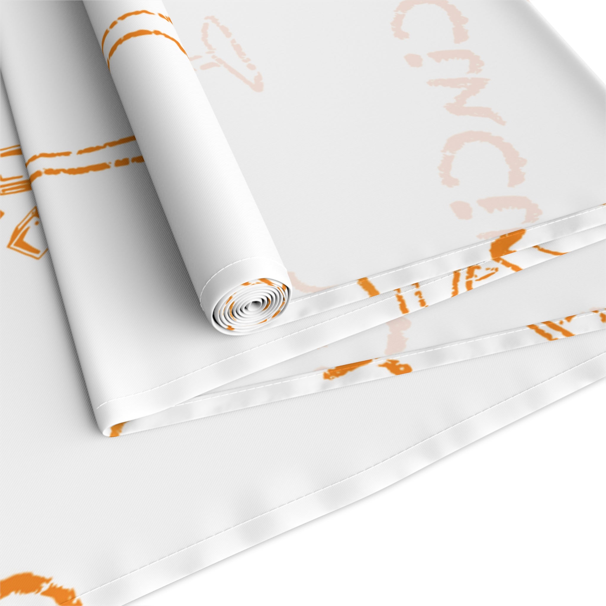Cin Cin Spritz Table Runner — White Citrus Cocktail Pattern