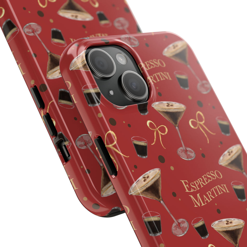 Espresso Martini Tough Phone Case — Red Espresso Collection Inspired Design