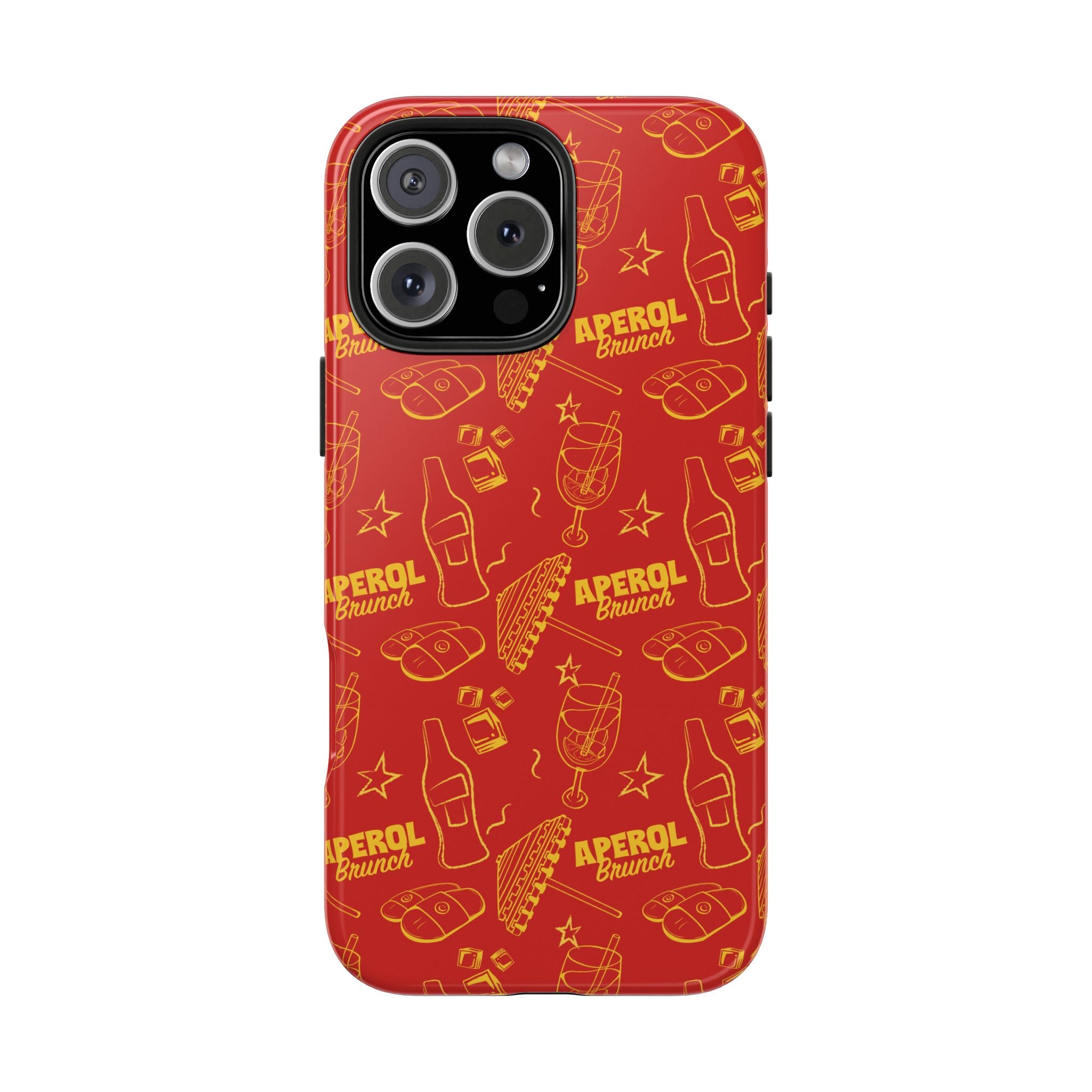 Red Aperol Brunch Tough Phone Case — Citrus Cocktail Protective Cover
