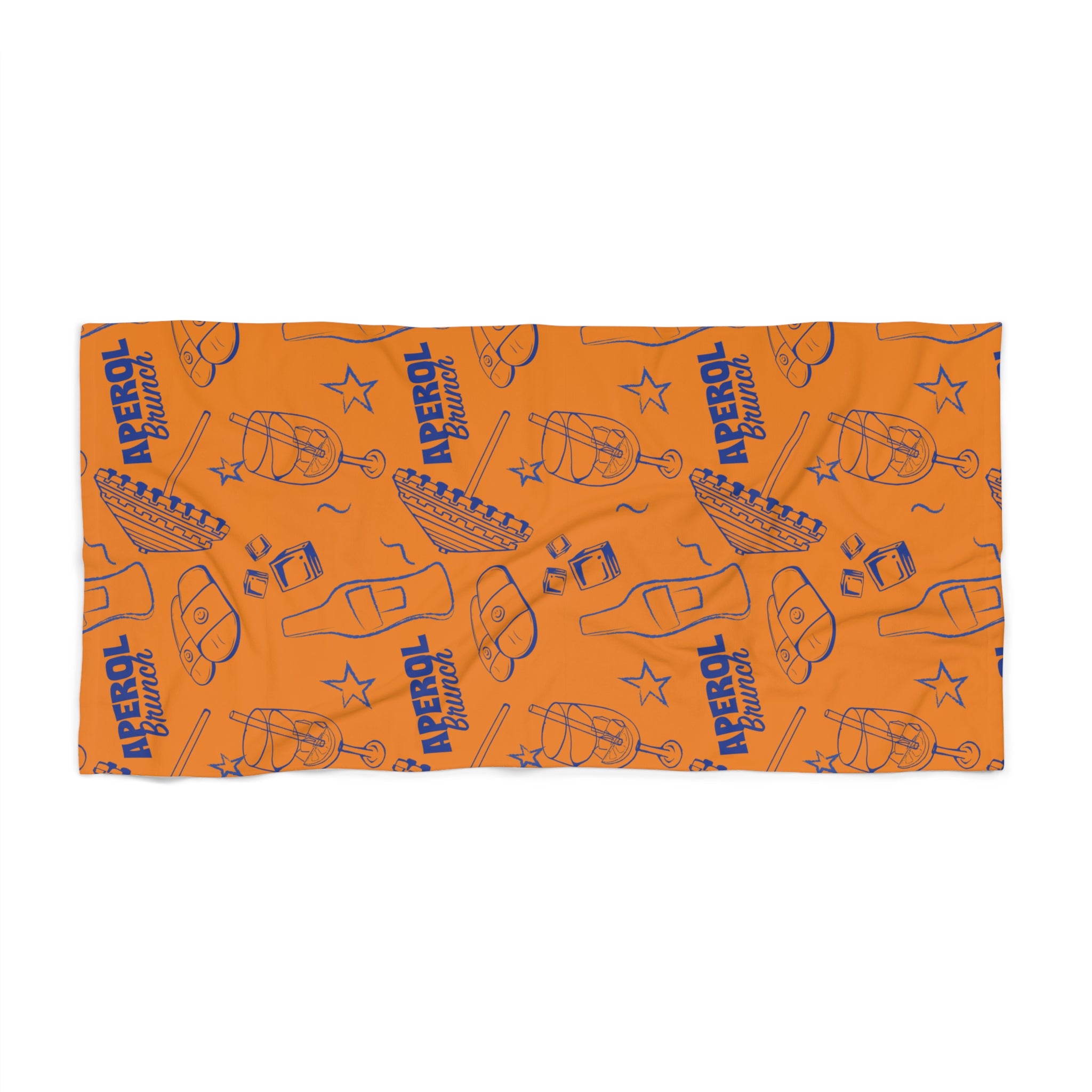 Aperol Brunch Beach Towel – Tropical Orange Summer Towel