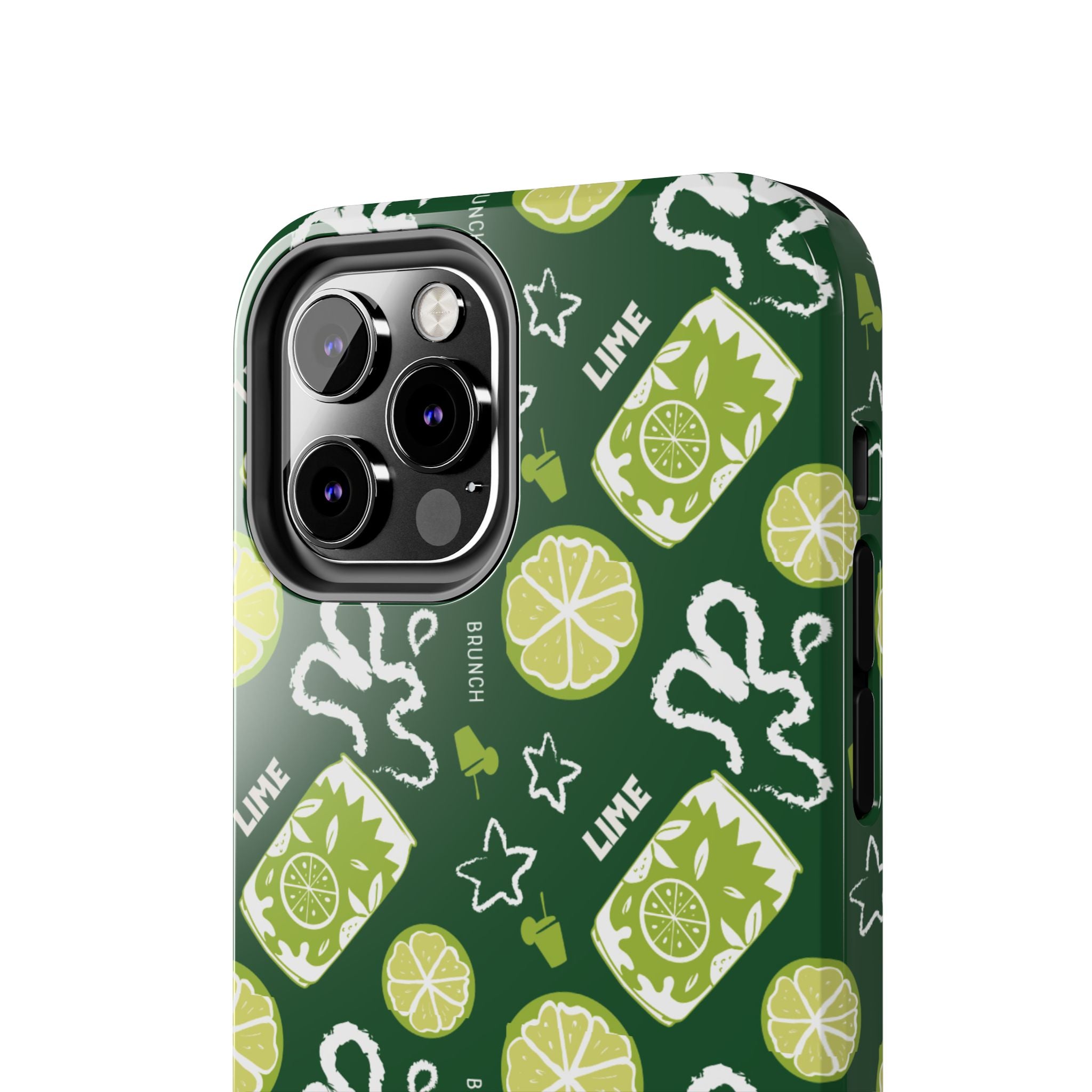 Lime Brunch Fruit Collection Tough Phone Case — Green Aperol Inspired Design