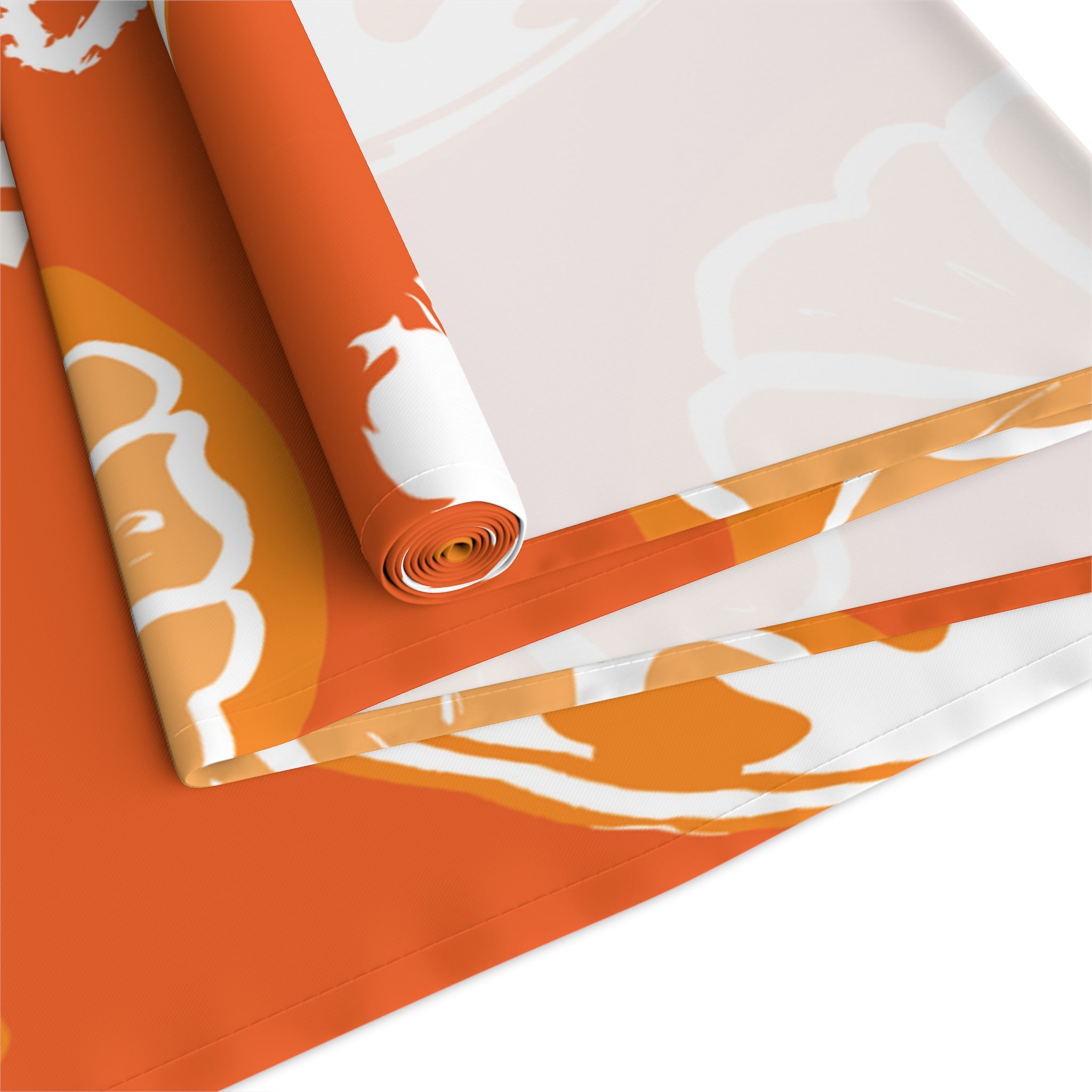 Orange Citrus Pattern Table Runner – Citrus Summer Table Decor