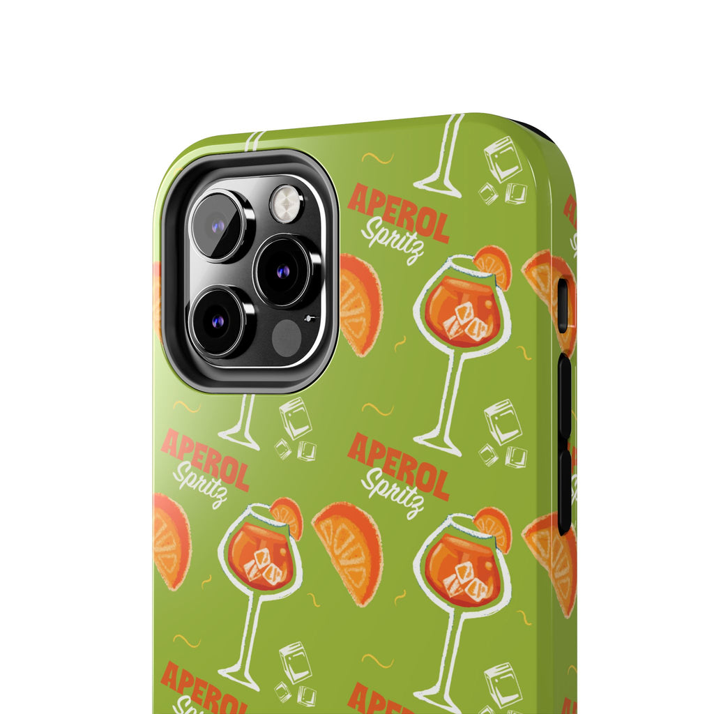 Aperol Spritz Pattern Tough Phone Case — Green Spritz Collection Inspired Design