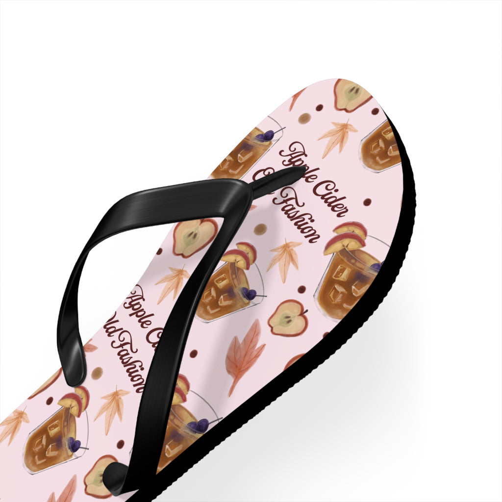 Apple Cider Old Fashioned Flip Flops — Light Pink Apple Cider Collection Inspired Design