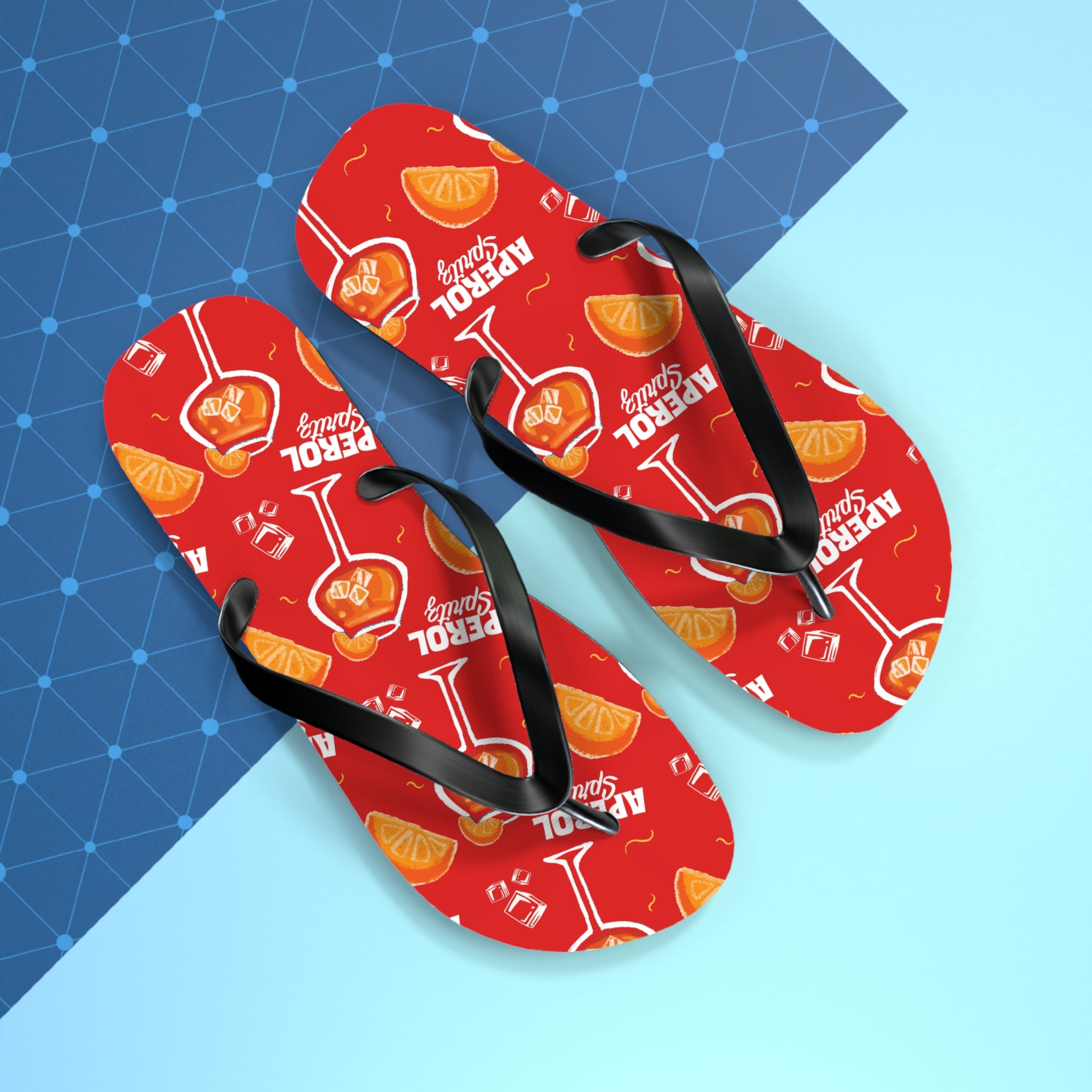 Aperol Spritz Flip Flops – Aperol Red Collection Inspired Design