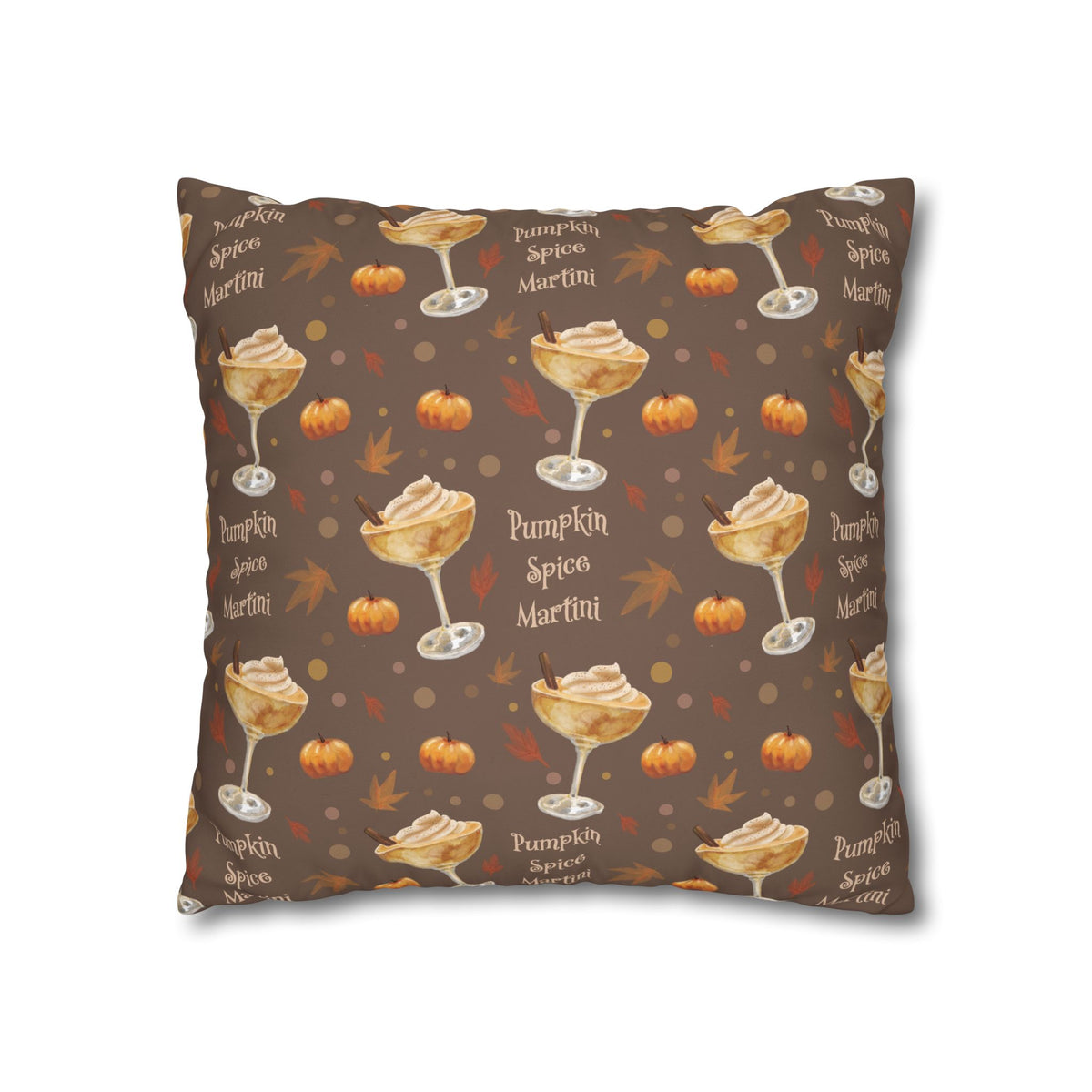Pumpkin Spice Martini Pillowcase — Brown Pumpkin Collection Inspired Design