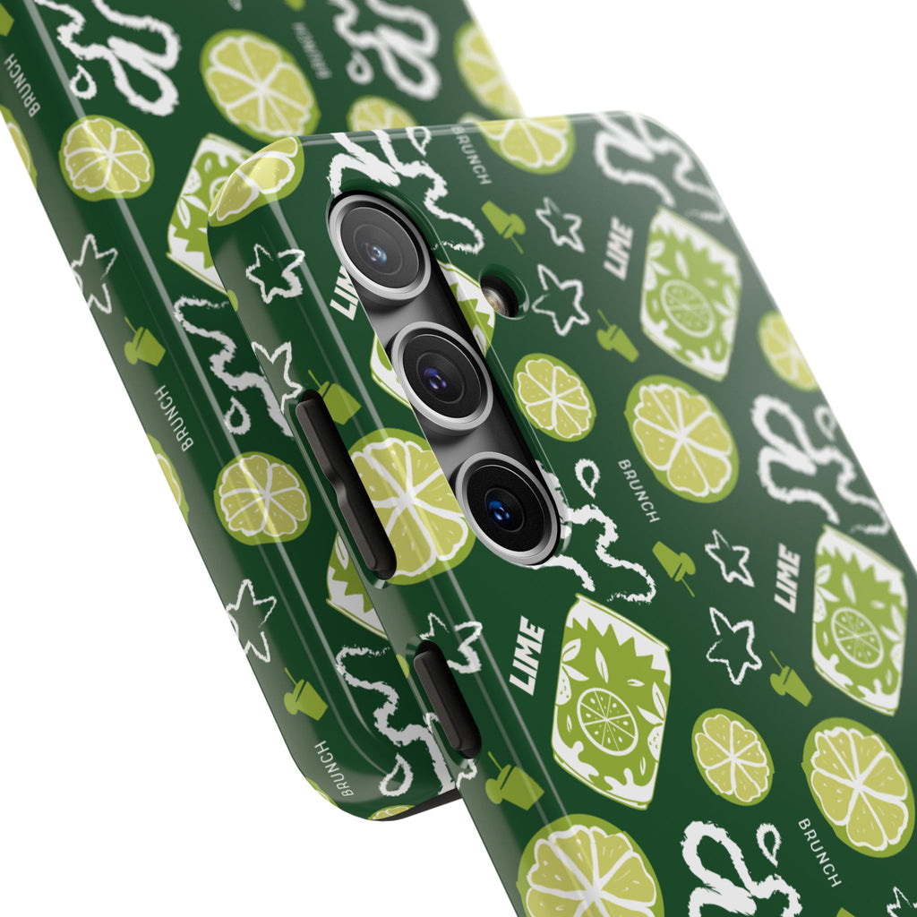 Lime Brunch Fruit Collection Tough Phone Case — Green Aperol Inspired Design