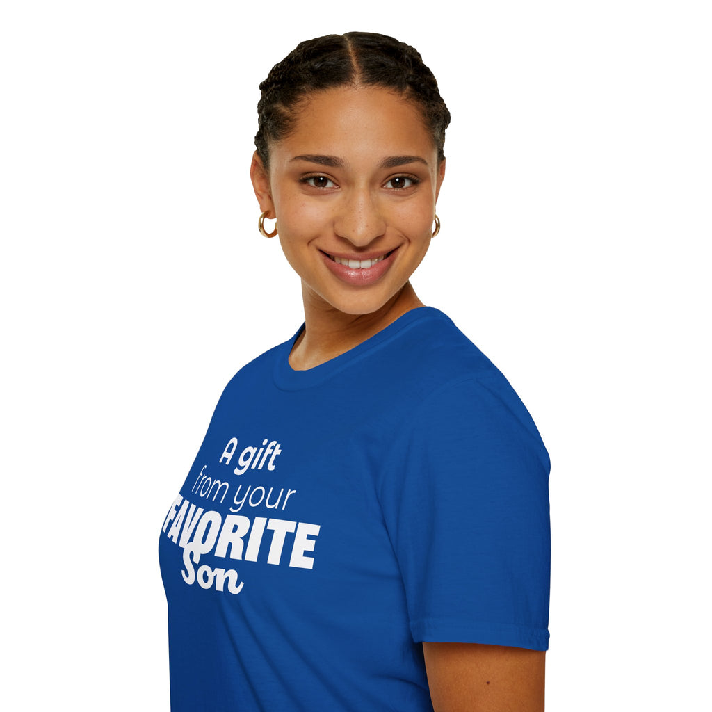 Favorite Son Gift for Mom T-Shirt – Funny Mother’s Day Shirt from Son | Mom Graphic Tee