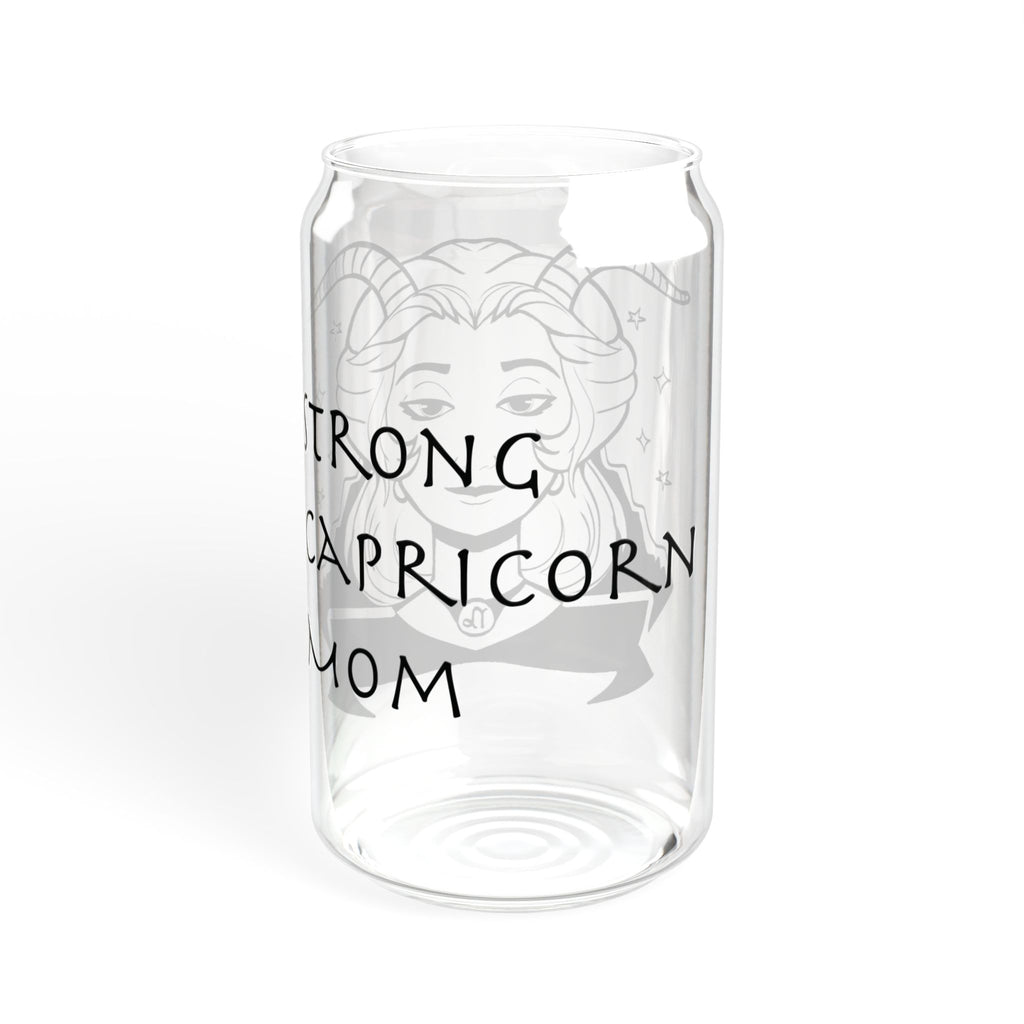 Capricorn Mom Gift – 16oz Zodiac Sipper Glass for Mom | Astrology Glass Cup