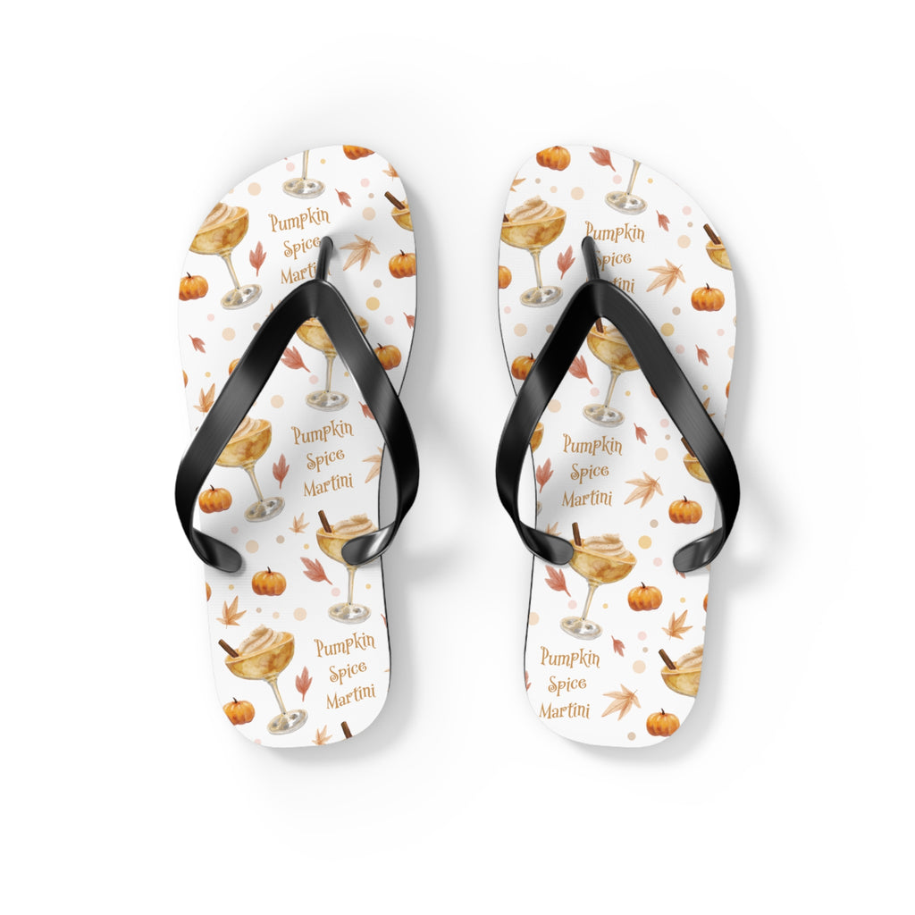 Pumpkin Spice Martini Flip Flops — White Pumpkin Collection Inspired Design