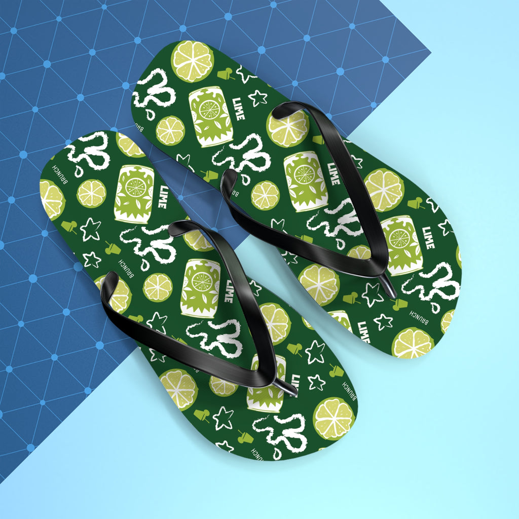 Lime Fruit Brunch Flip Flops – Lime Brunch Collection Inspired Design