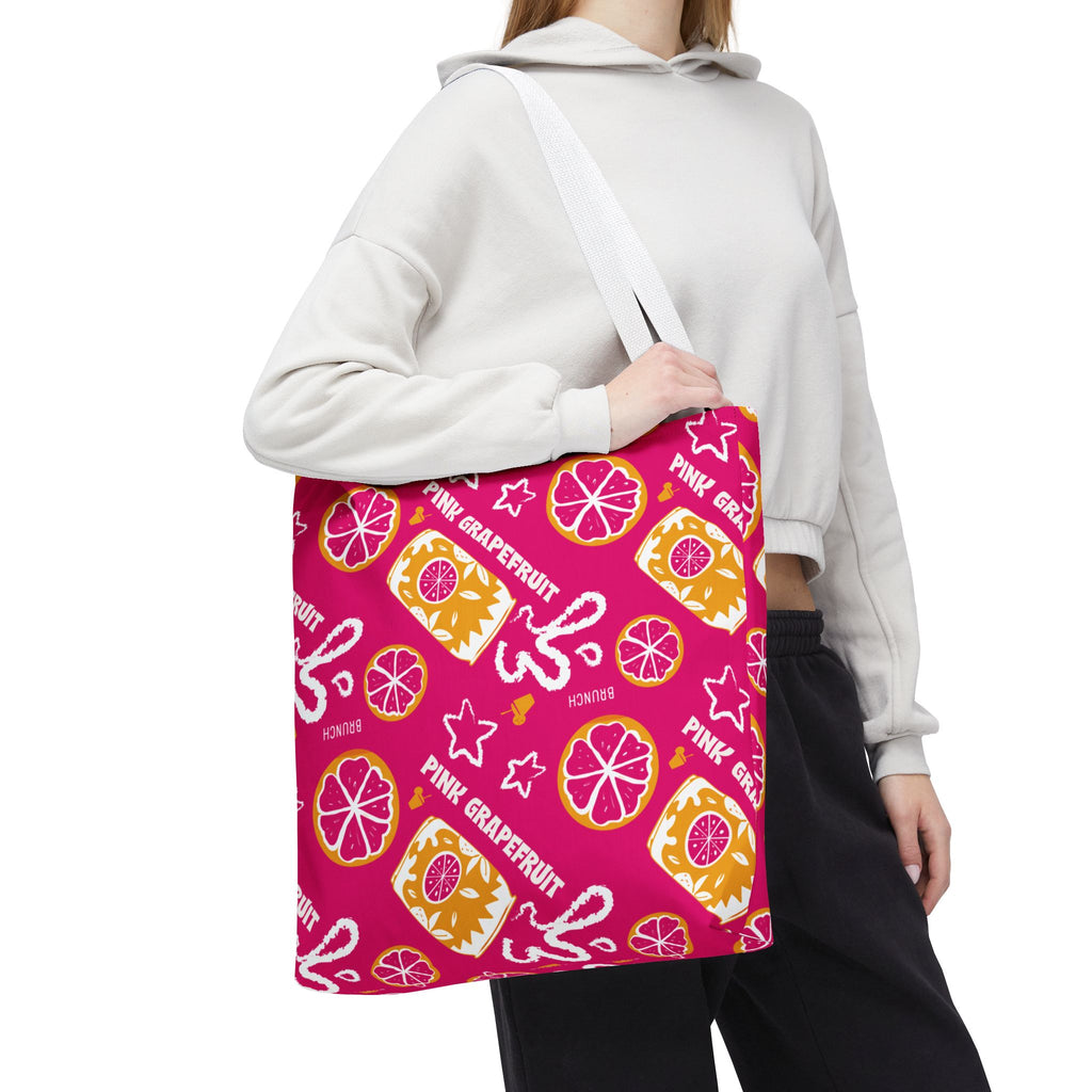 Pink Grapefruit Fruit Brunch Tote Bag — Pink Aperol Inspired Design