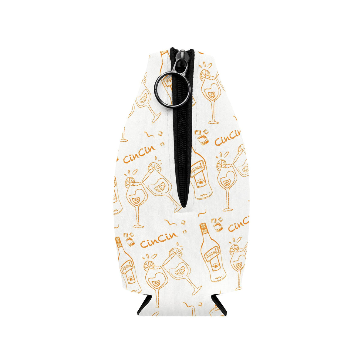 Cin Cin Zip-Up Bottle Cooler Sleeve — White Cin Cin Brunch Collection Inspired Design