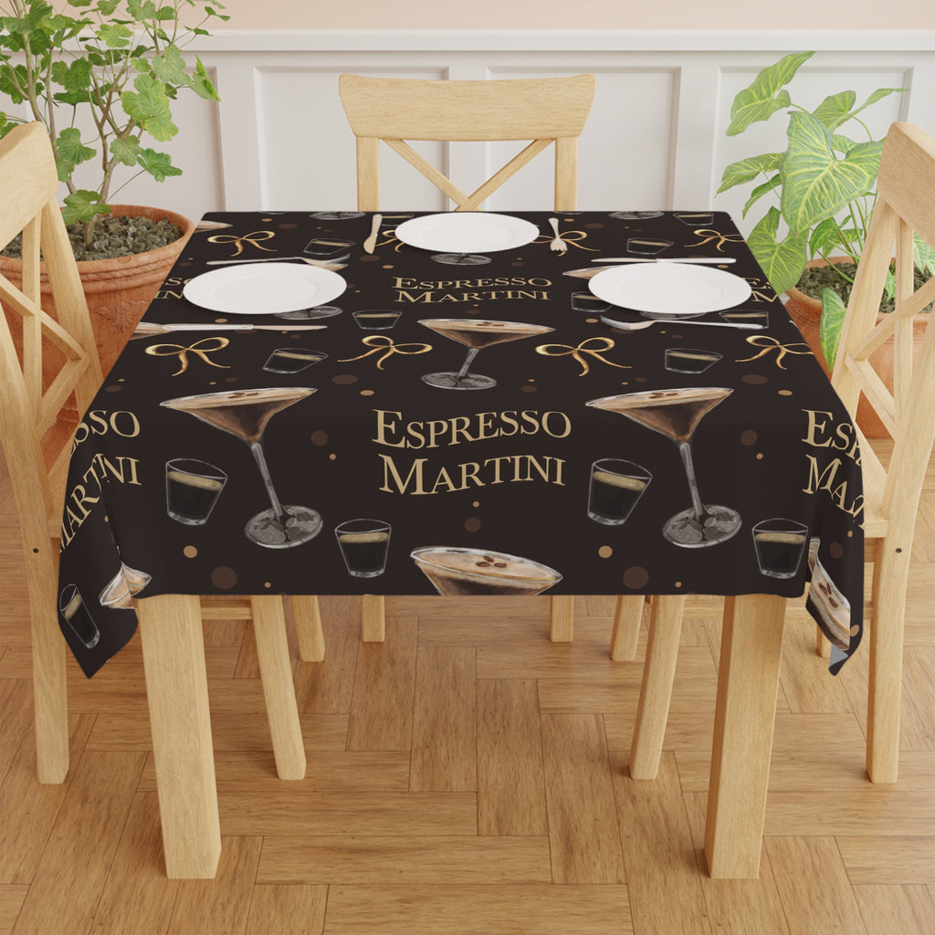 Espresso Martini Tablecloth – Dark Brown Espresso Collection Inspired Design