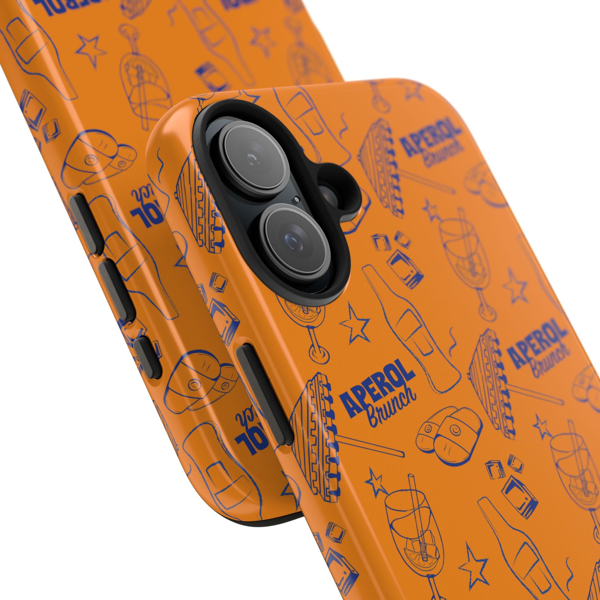 Aperol Brunch Collection Tough Phone Case — Orange and Blue Aperol Inspired Design