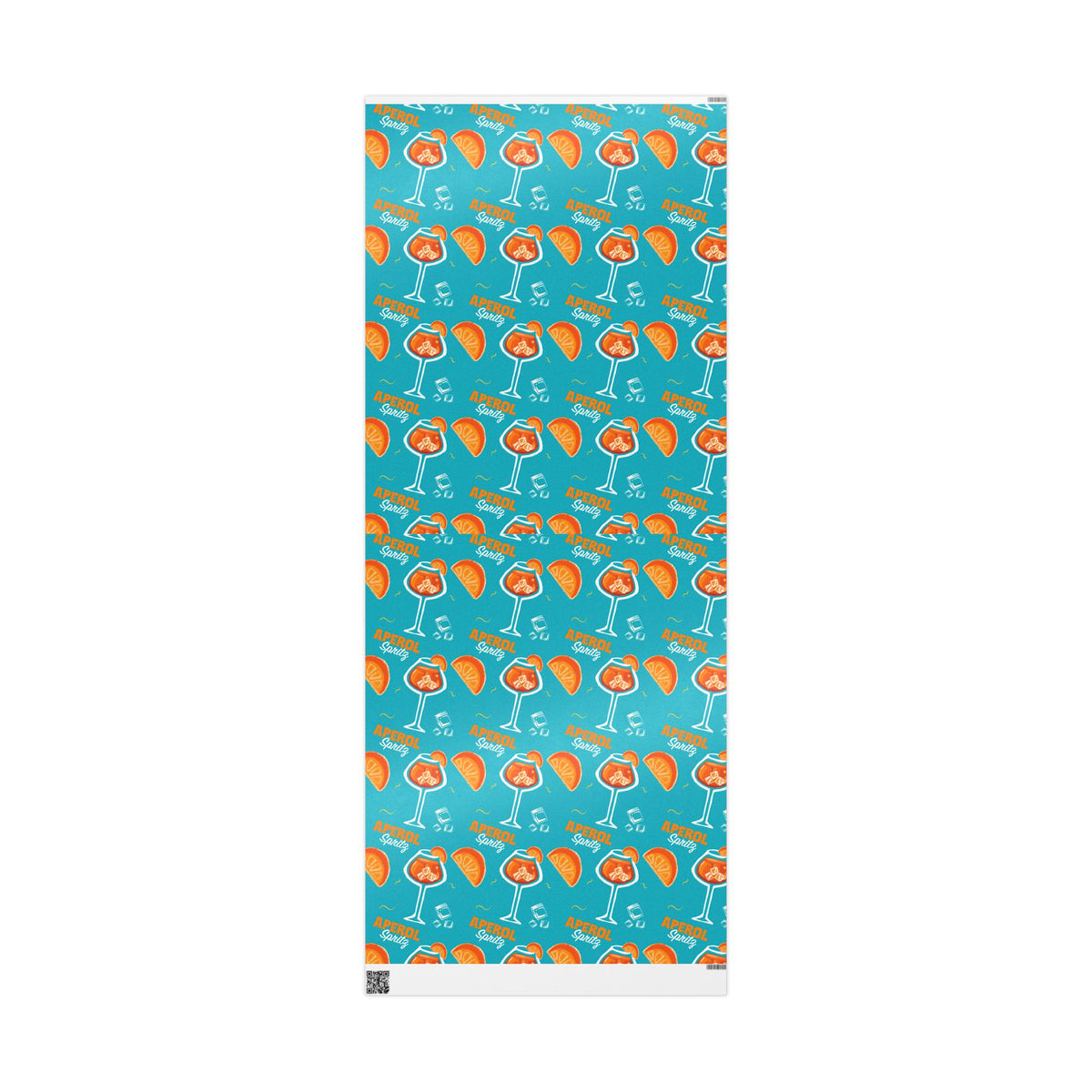 Aperol Spritz Peel Wrapping Paper Roll — Turquoise Spritz Collection Inspired Design