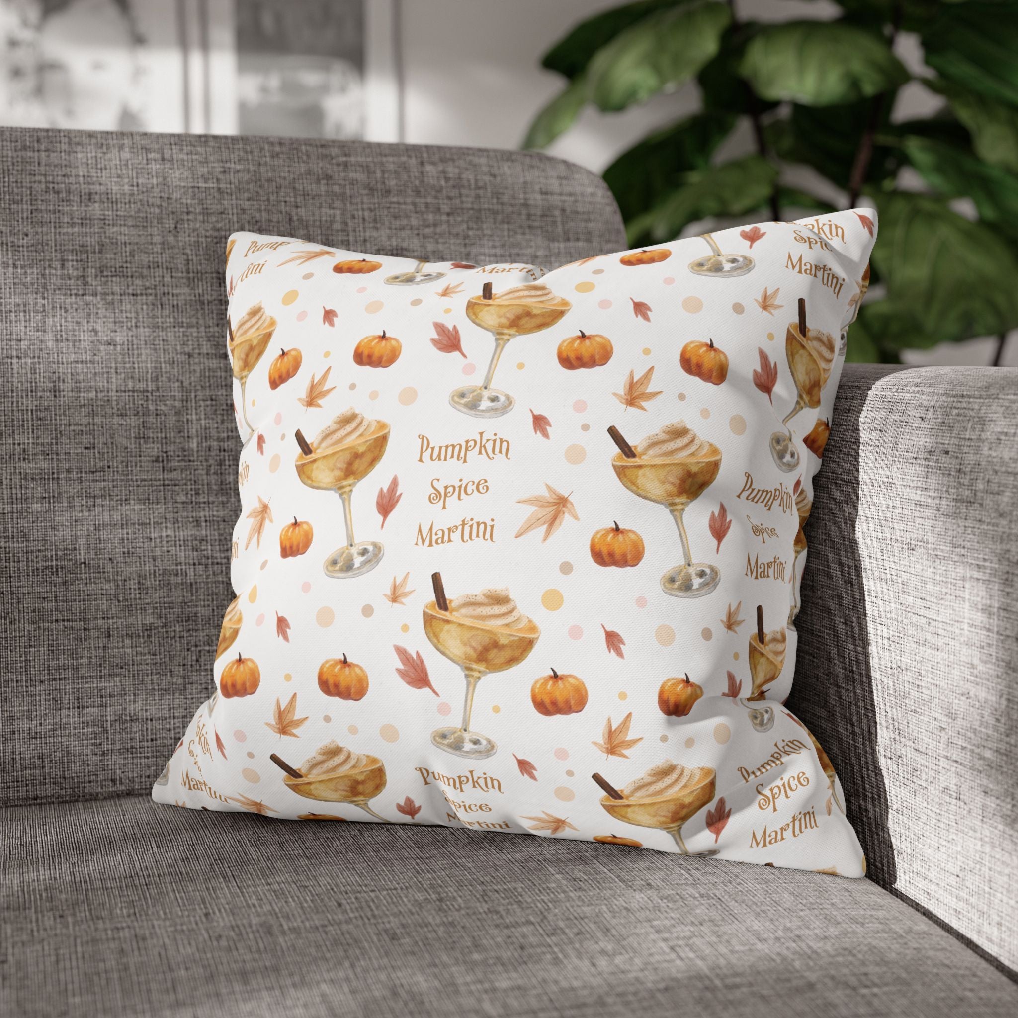 Pumpkin Spice Martini Pillowcase — White Pumpkin Collection Inspired Design