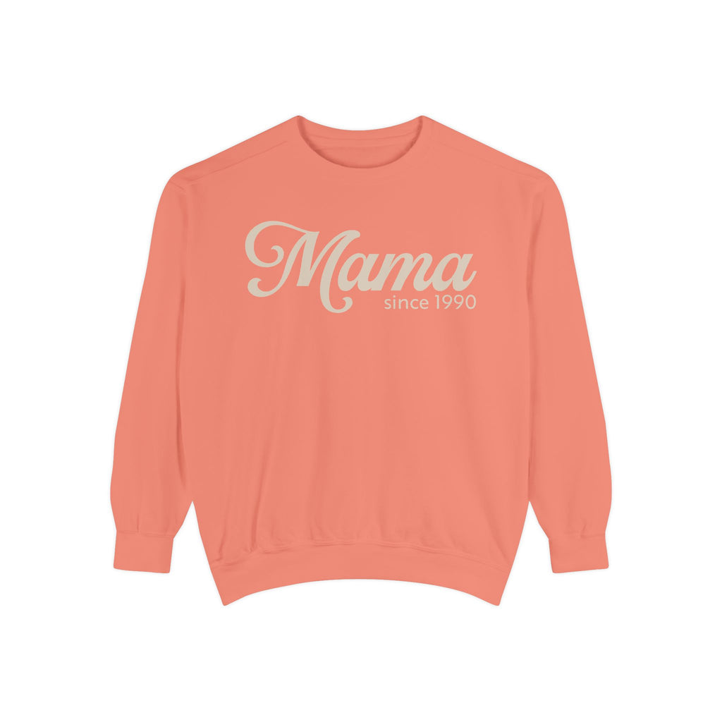 Mama Since 1990 Sweatshirt – Vintage Mom Crewneck Sweatshirt | Minimal Mama Gift for Mother’s Day