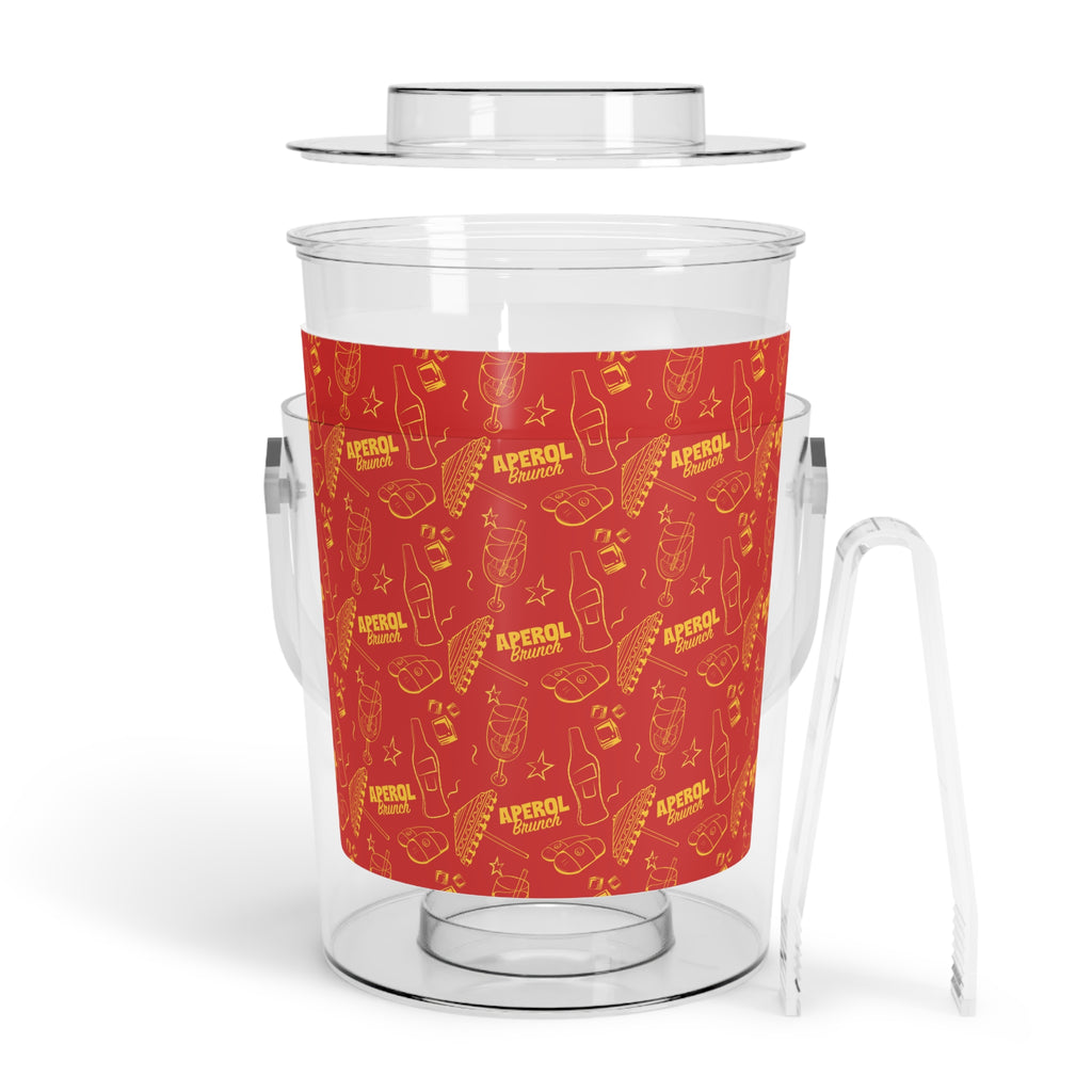 Aperol Spritz Ice Bucket with Tongs – Red Brunch Collection Inspired Design