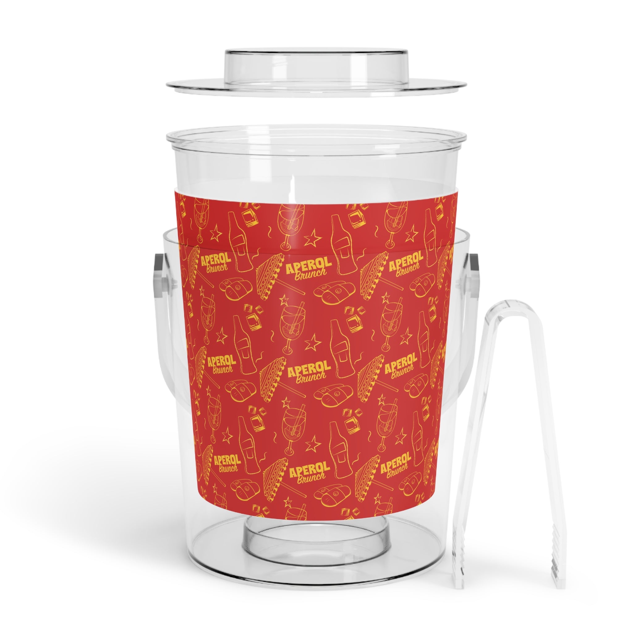 Aperol Spritz Ice Bucket with Tongs – Red Brunch Collection Inspired Design