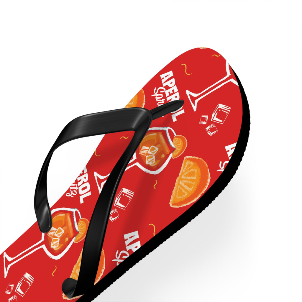 Aperol Spritz Flip Flops – Aperol Red Collection Inspired Design