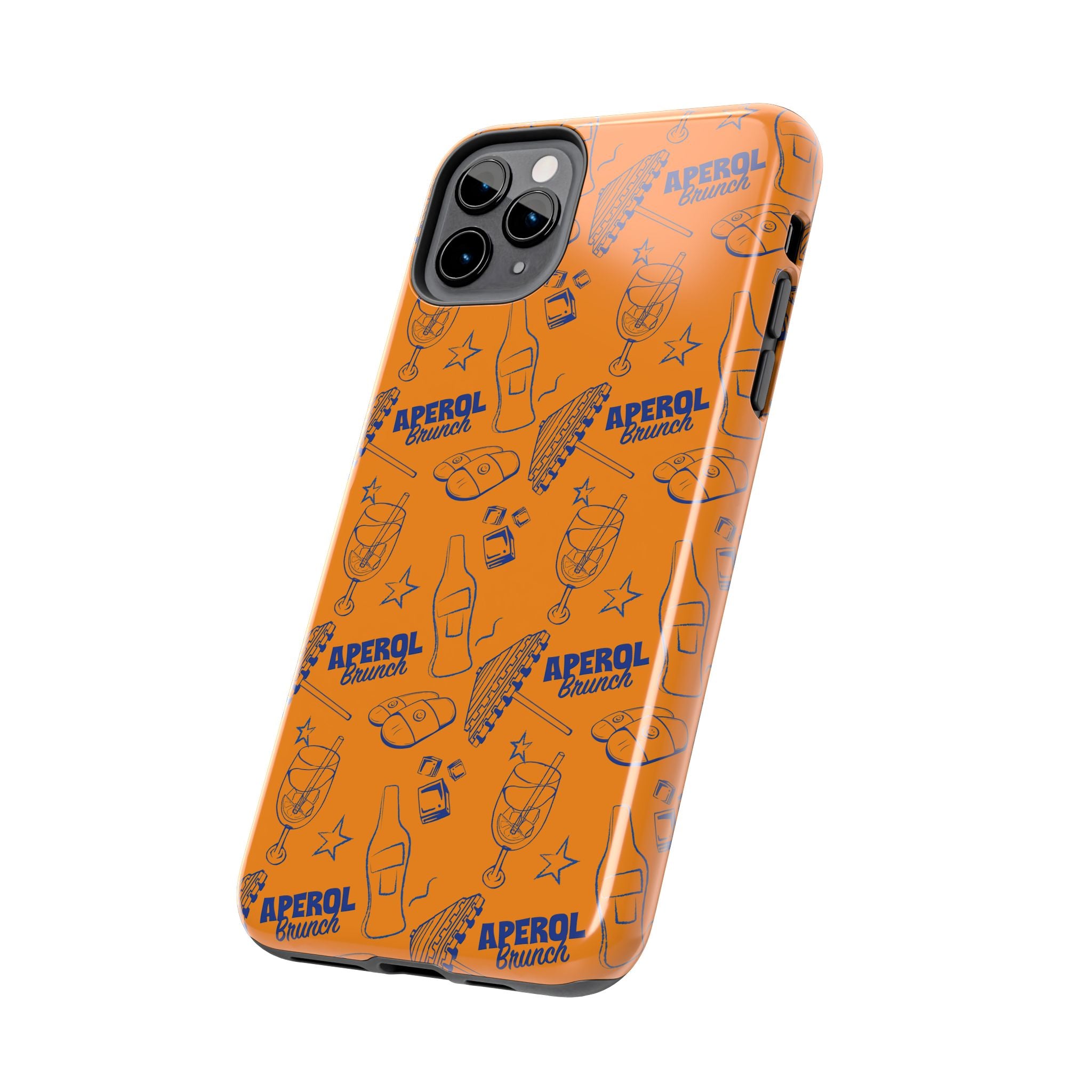 Aperol Brunch Collection Tough Phone Case — Orange and Blue Aperol Inspired Design