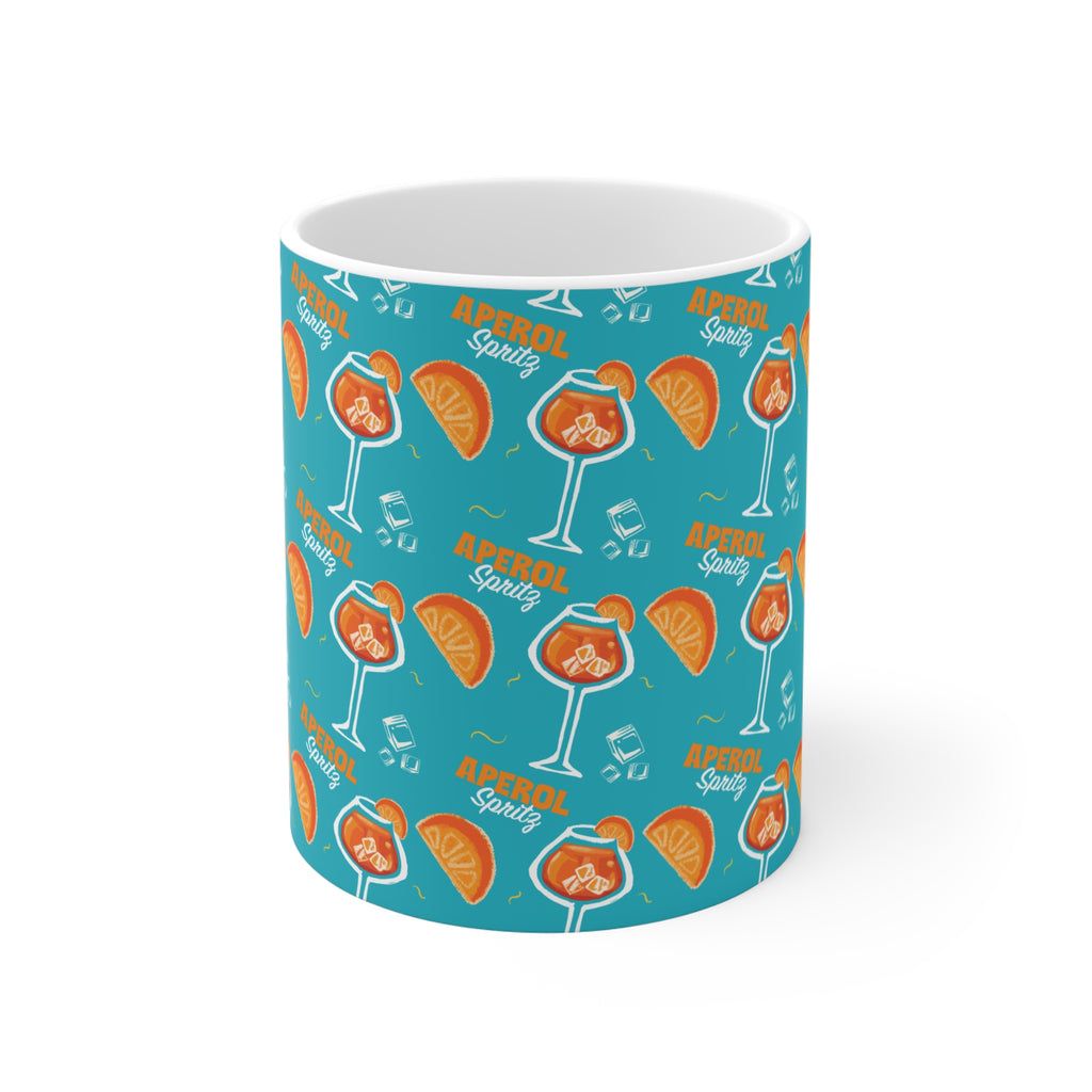 Aperol Spritz 11oz Coffee Mug — Turquoise Spritz Collection Inspired Design